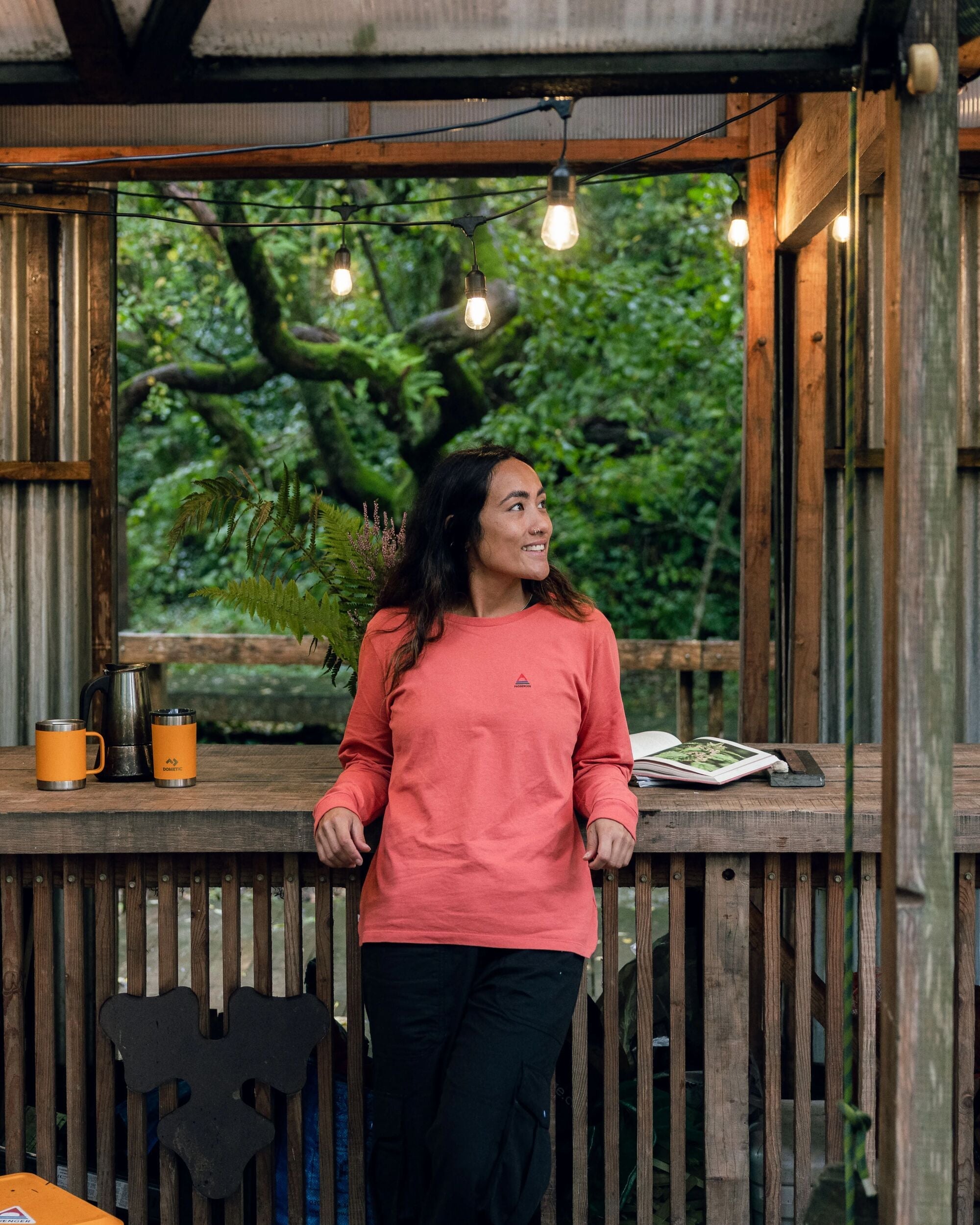 Classic Recycled Cotton LS T-Shirt - Mineral Red