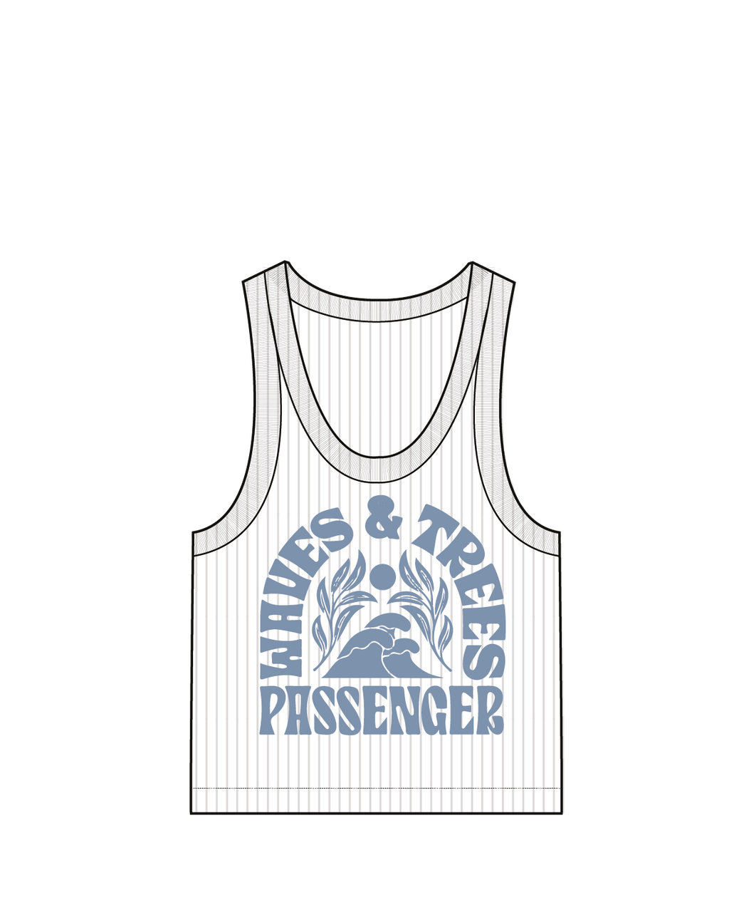 Dawning Ribbed Scoop Neck Vest - White