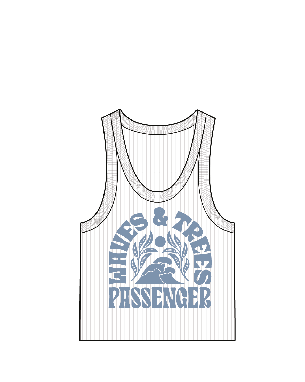Dawning Ribbed Scoop Neck Vest - White