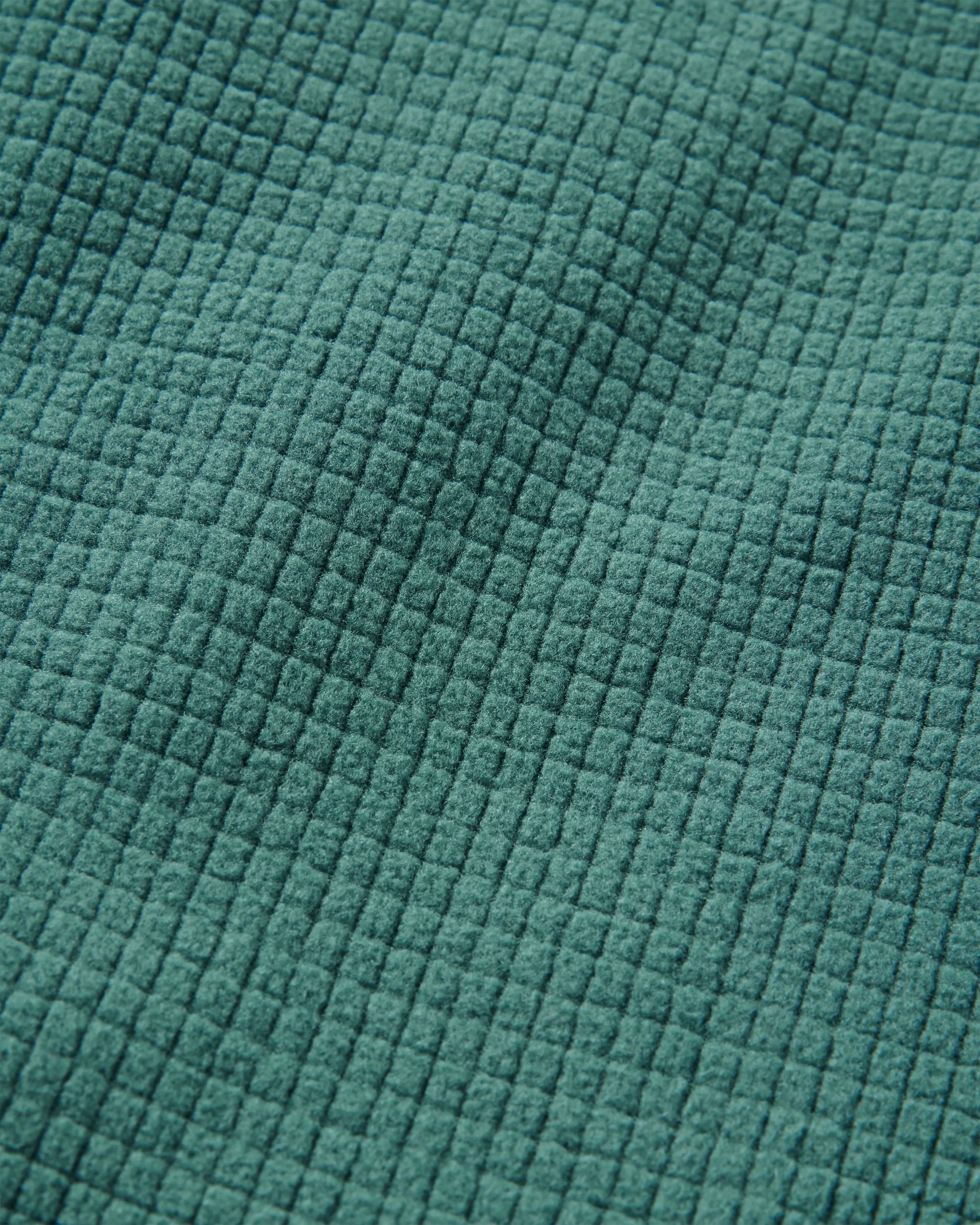 Forestscape Recycled Grid Fleece Crew - Deep Ocean