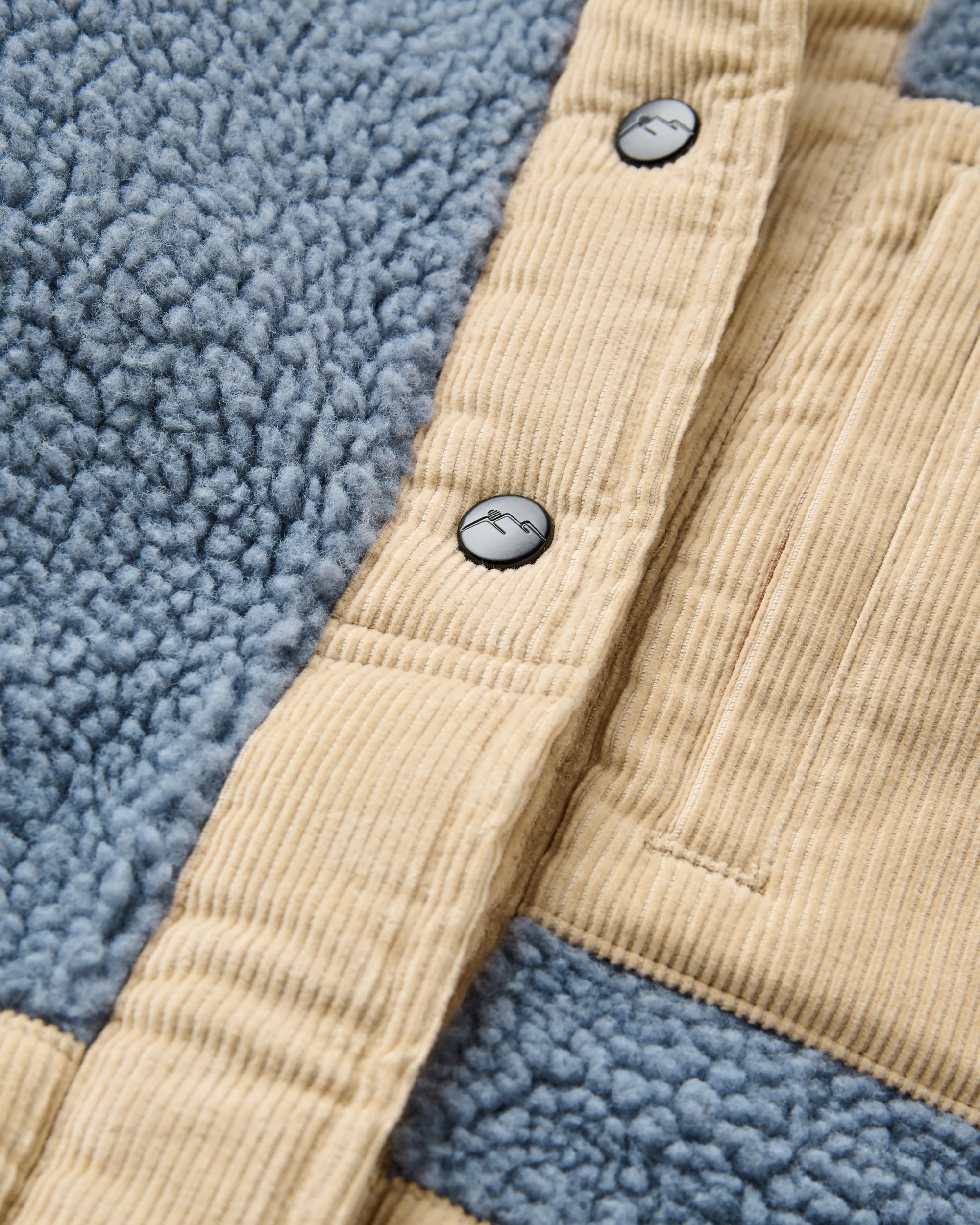 Clover Recycled Sherpa Hooded Fleece - Stormy Blue