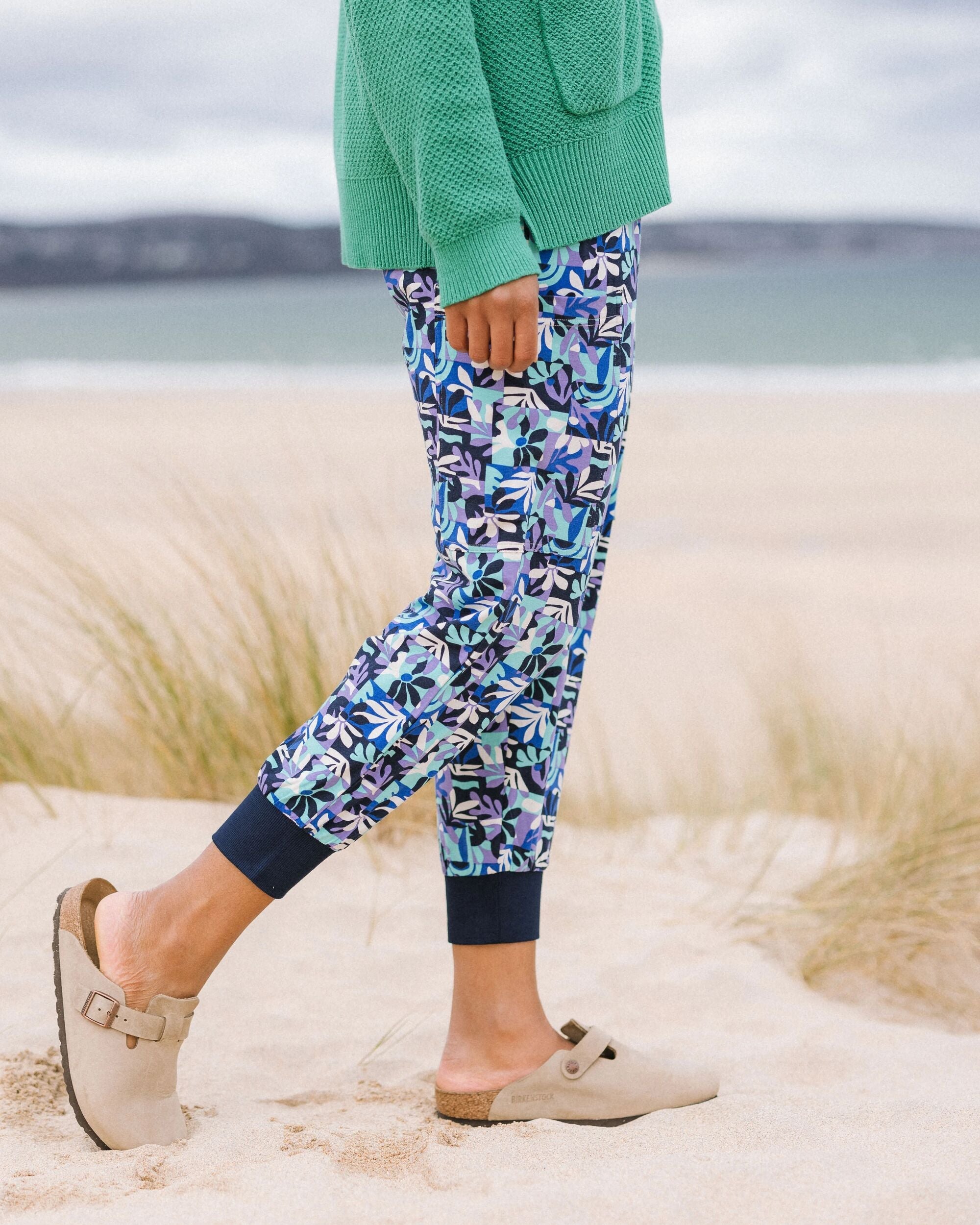 Day Dream Recycled Trouser - Mountain Foliage Purple