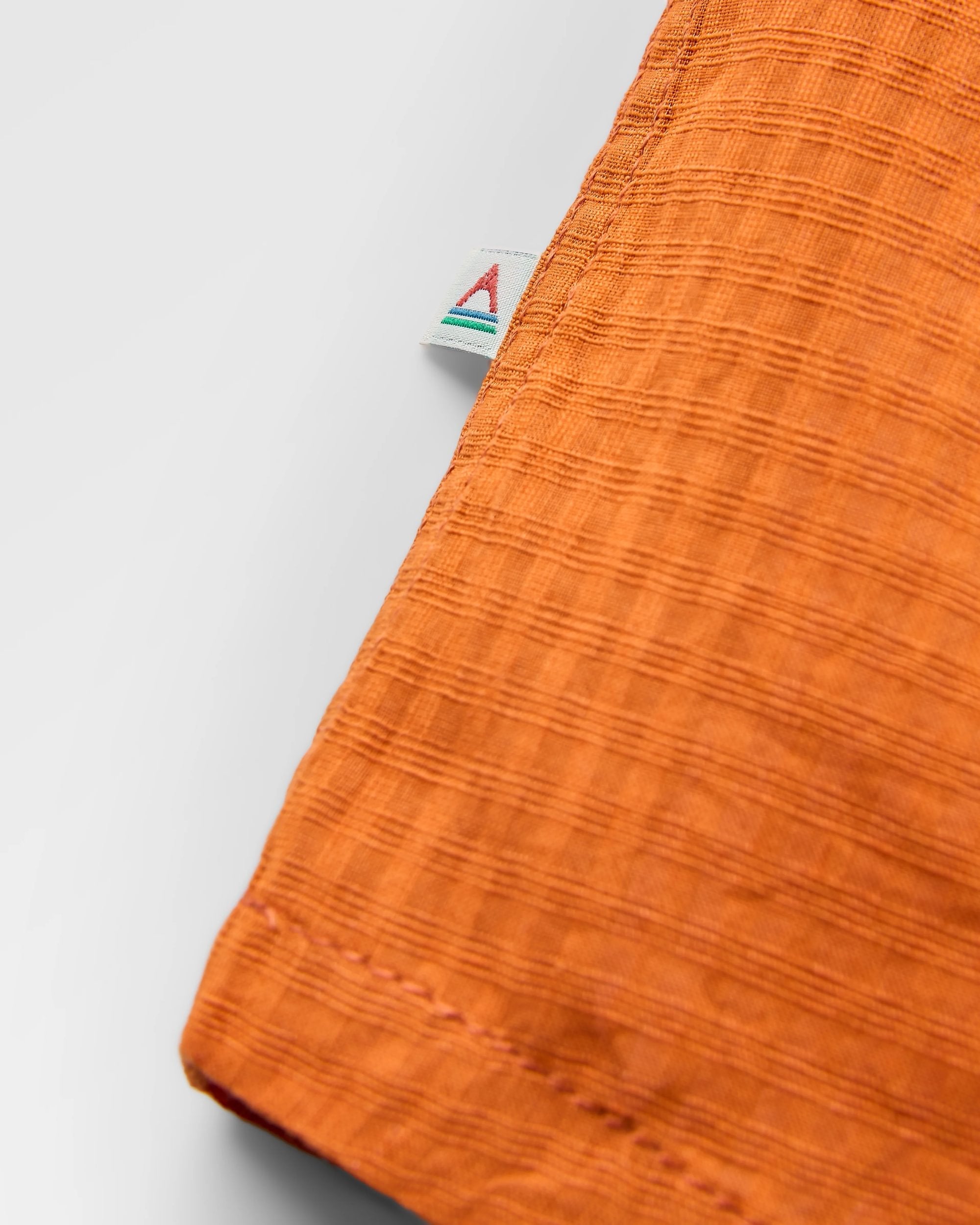 Chill Textured Short Sleeve Shirt - Sunset Orange