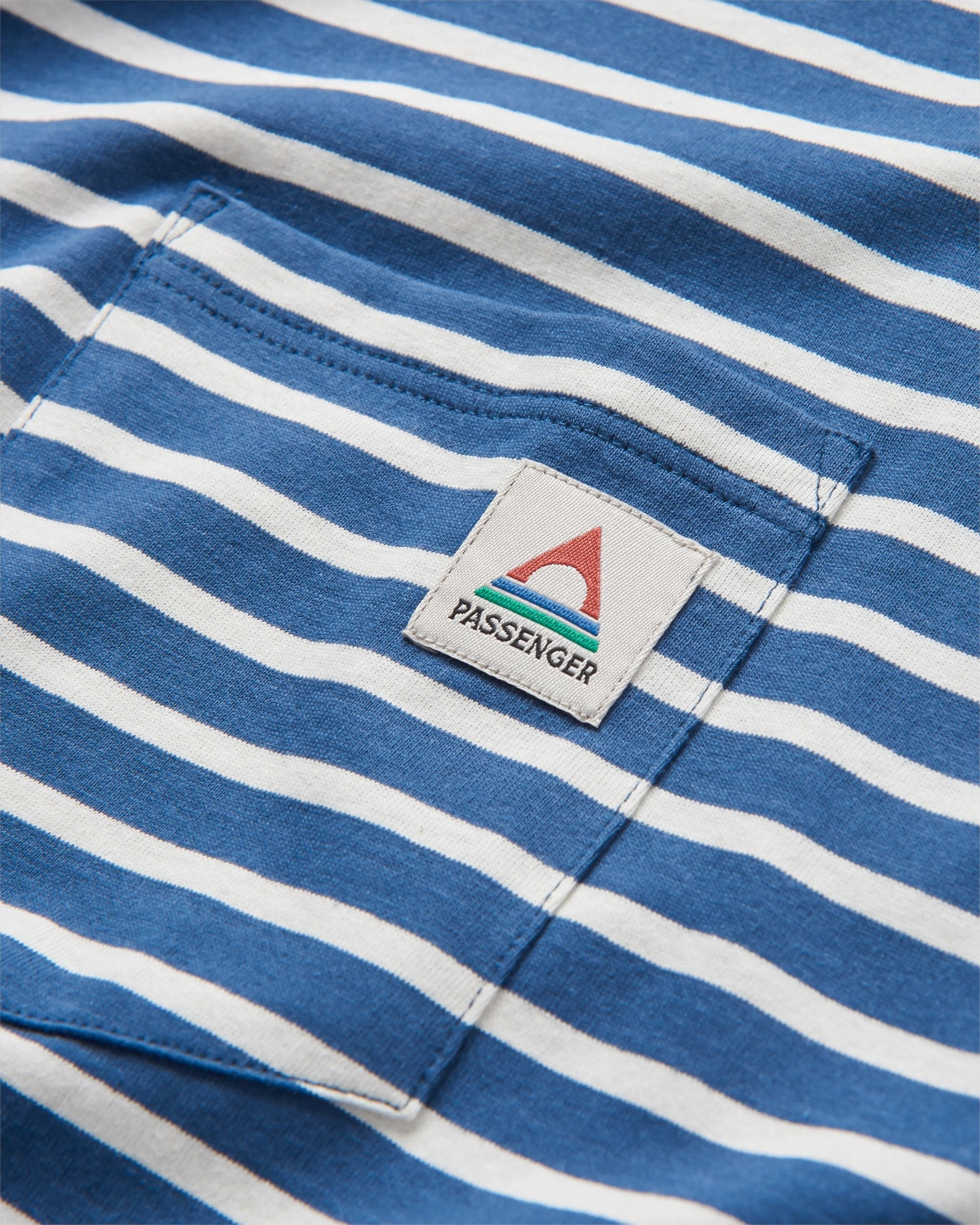 Zen Recycled Cotton Relaxed Fit T-Shirt - Dark Denim/ Birch Stripe