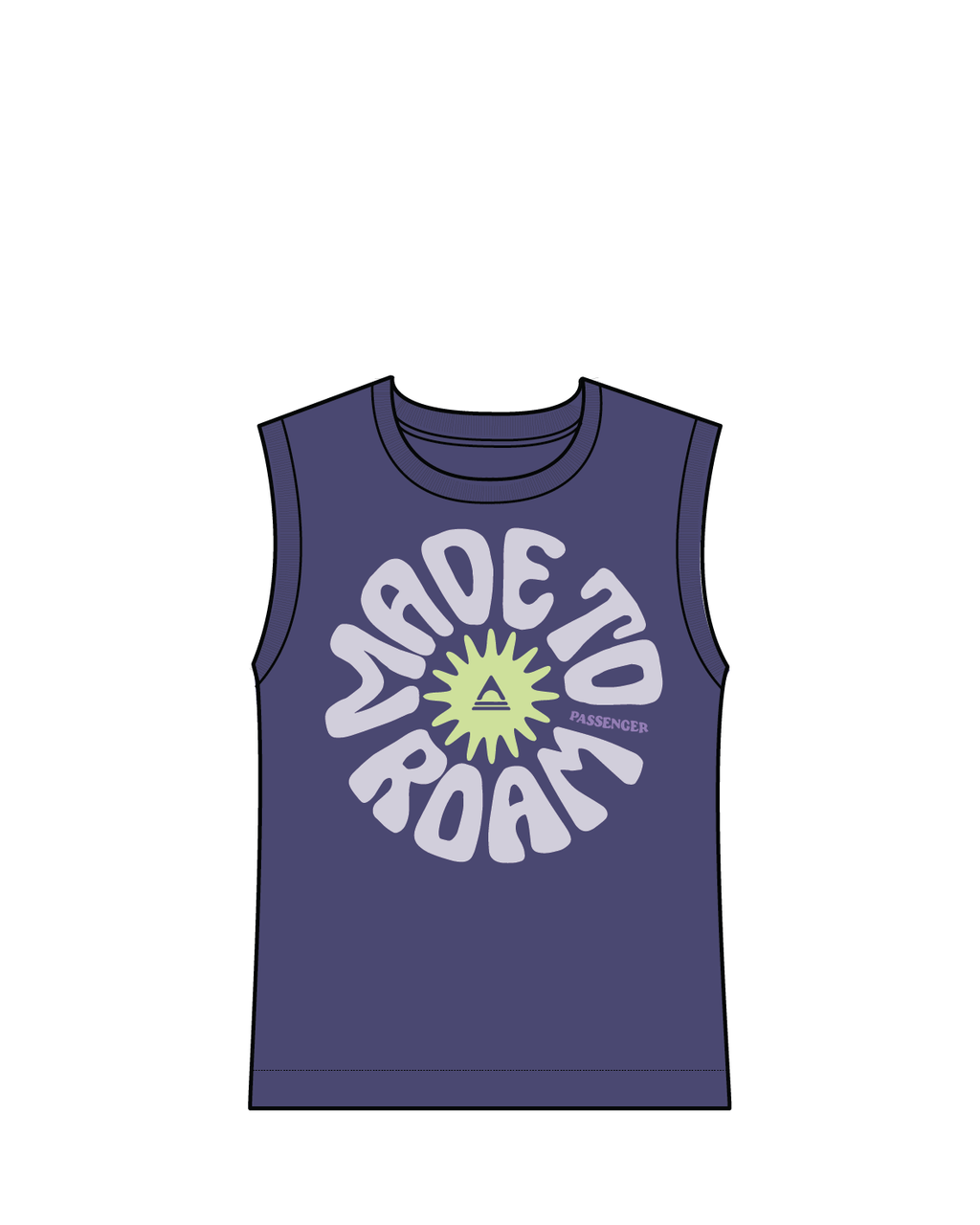 Easy Days Organic Cotton Vest - Purple Indigo