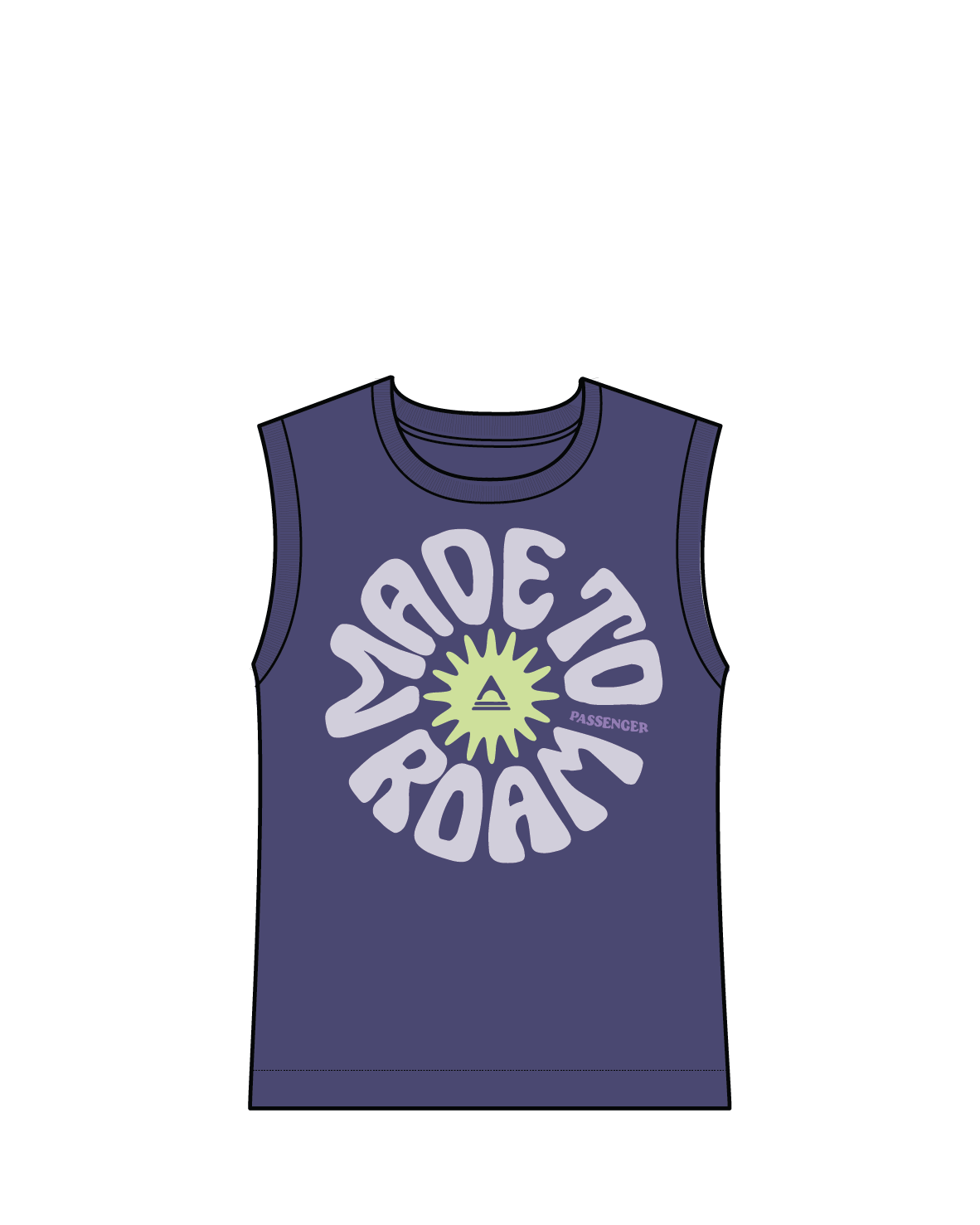 Easy Days Organic Cotton Vest - Purple Indigo