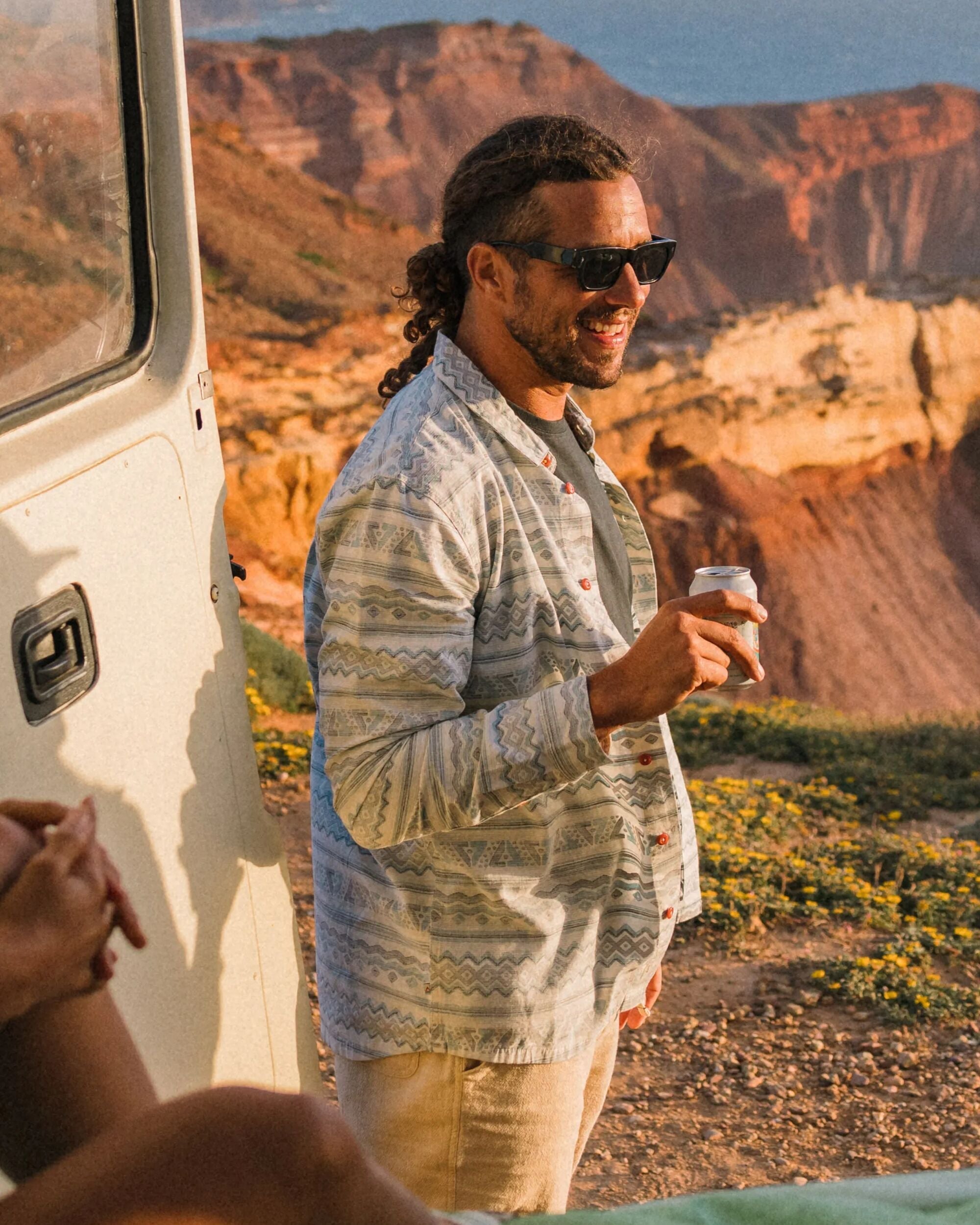 Amboro Organic Cotton Shirt - Mono Geo Birch
