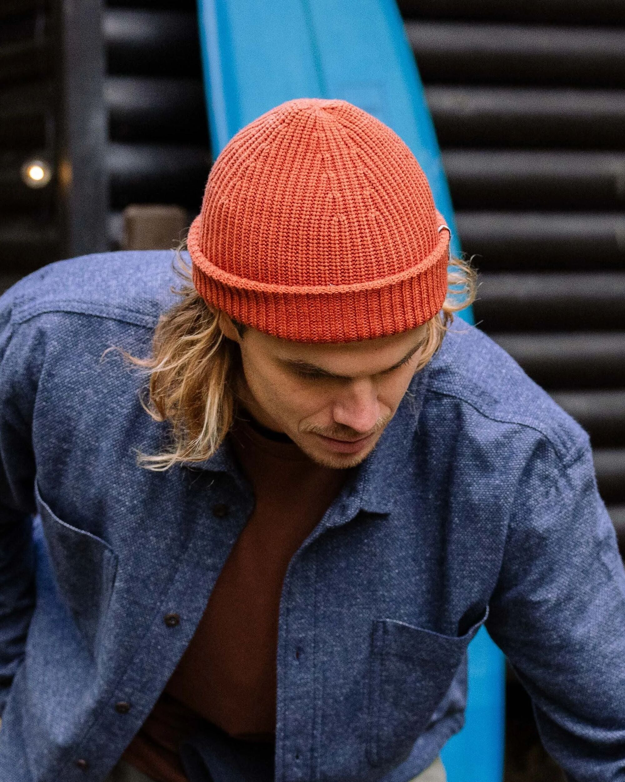 Compass Recycled Beanie - Baked Clay