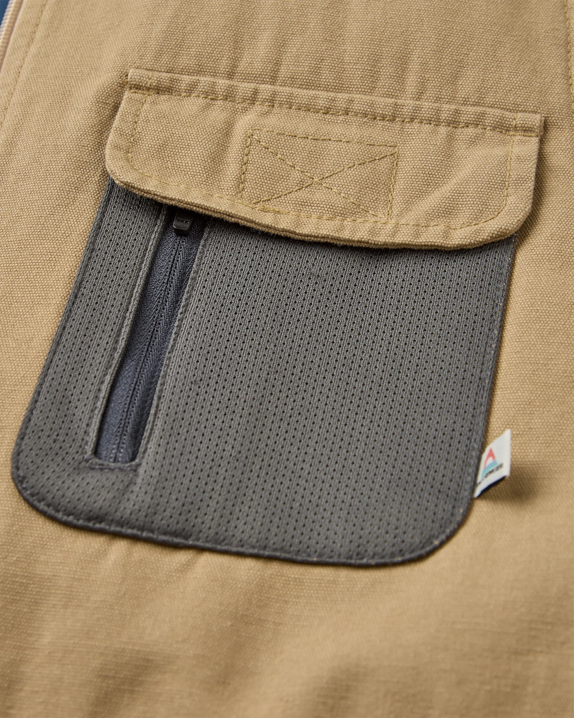 Explorers Organic Cotton Canvas Gilet - Stone