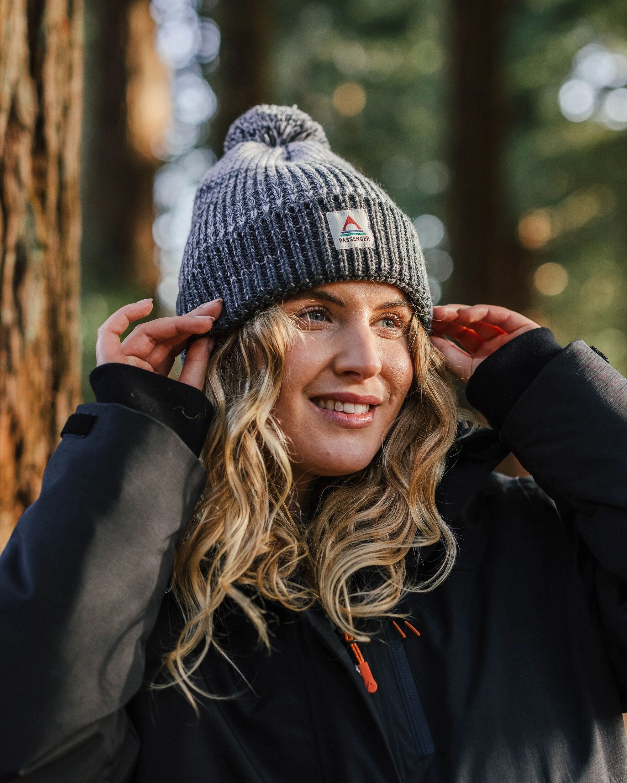 Crag Recycled Bobble Hat - Charcoal/Stone