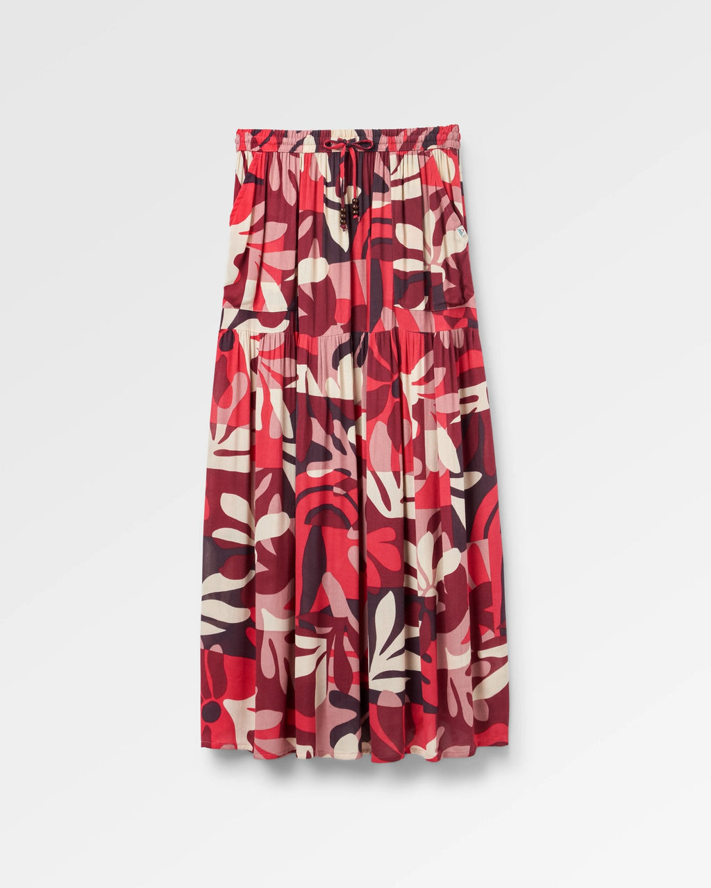 Zephyr Woven Maxi Skirt - Mountain Foliage Cranberry
