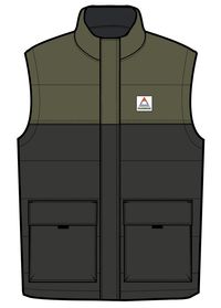 Baltic Recycled Insulated Gilet - Black/Khaki