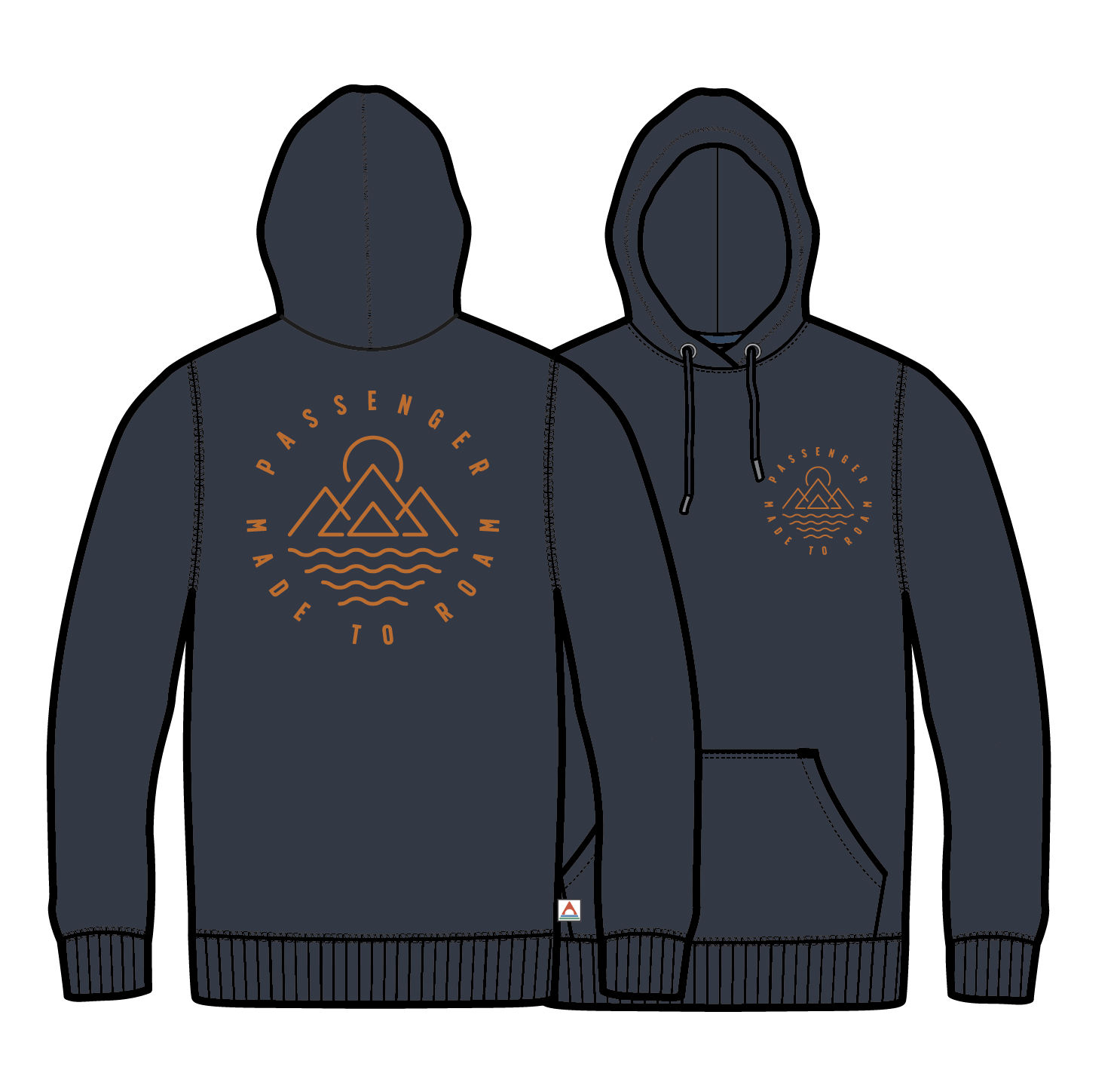 Escapism Recycled Cotton Hoodie - Rich Navy