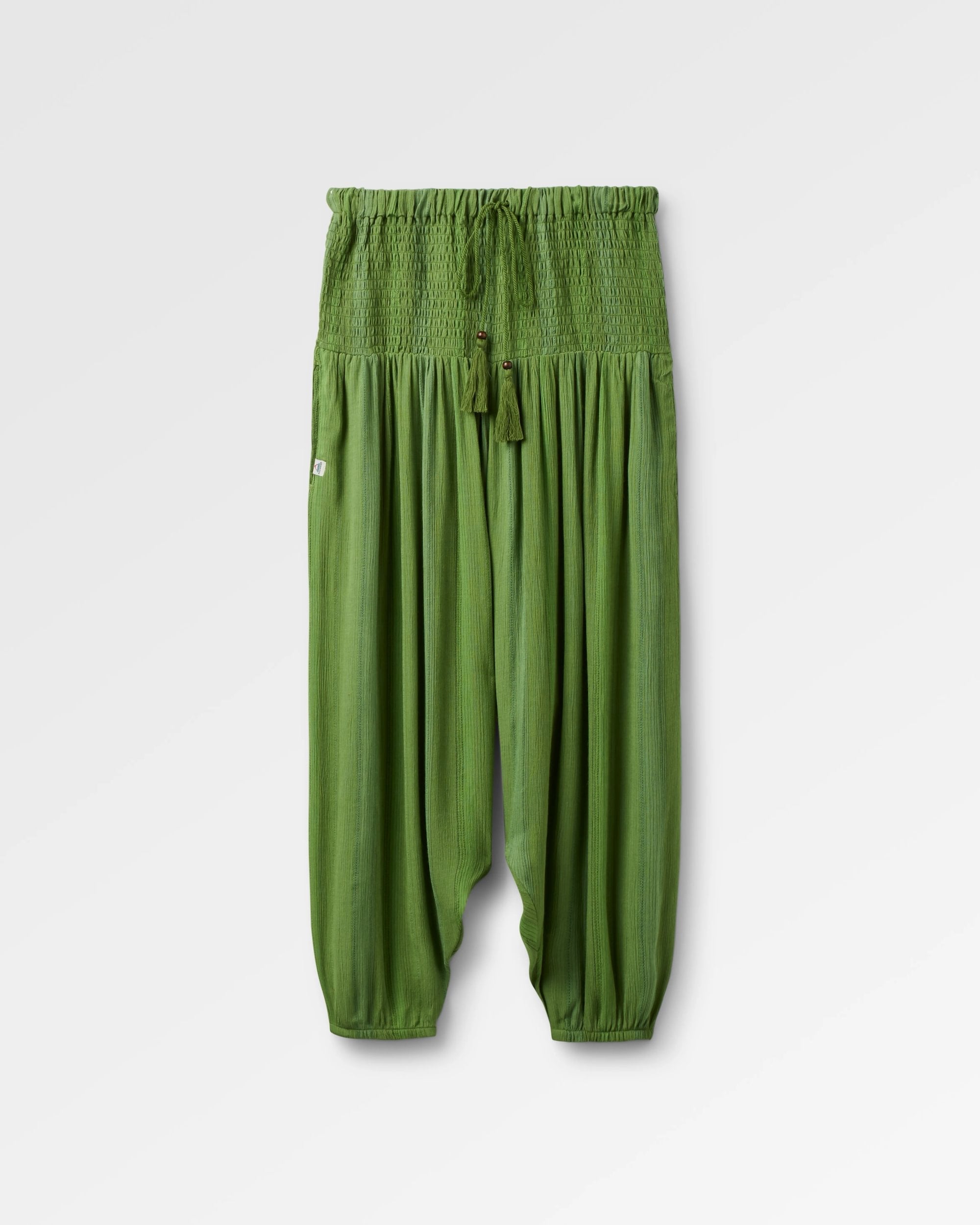 Daylily Loose Trouser - Stem Green Stripe