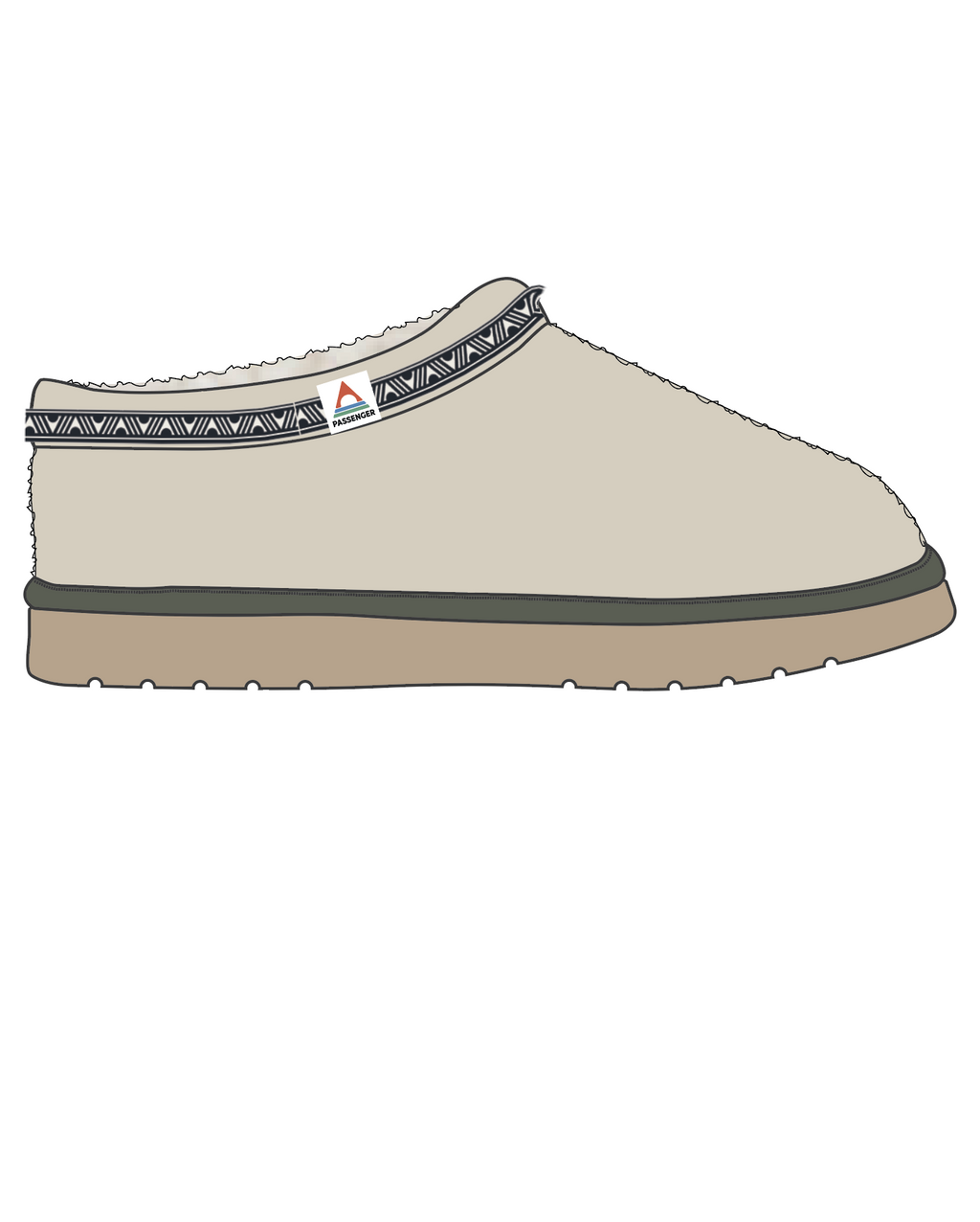 Ember Sherpa Fleece Slipper - Birch