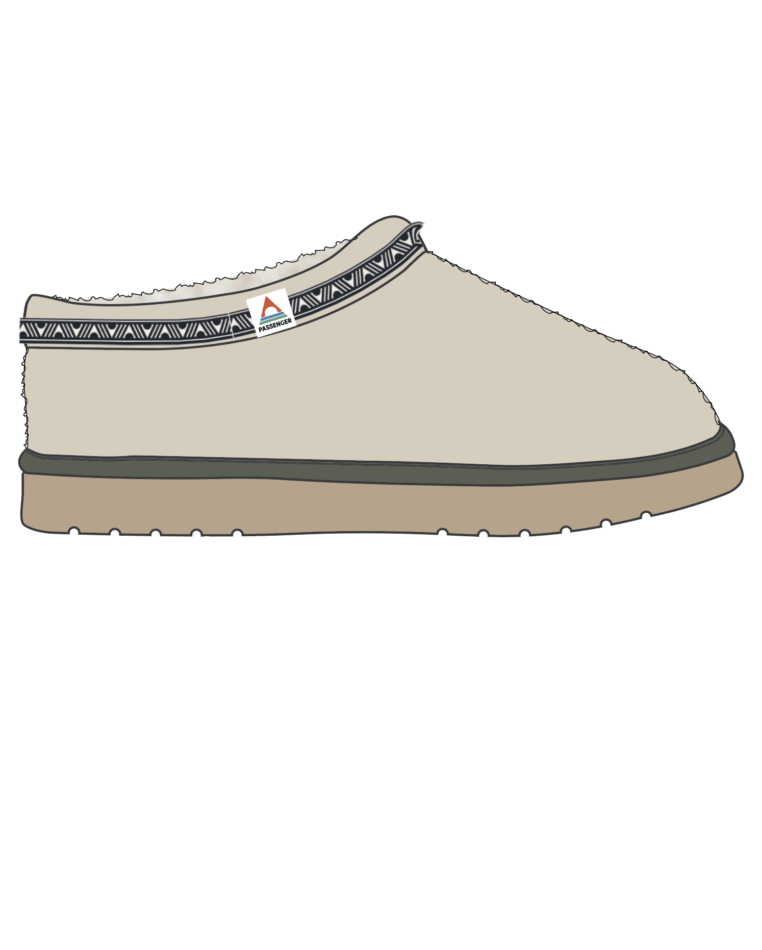 Ember Sherpa Fleece Slipper - Birch
