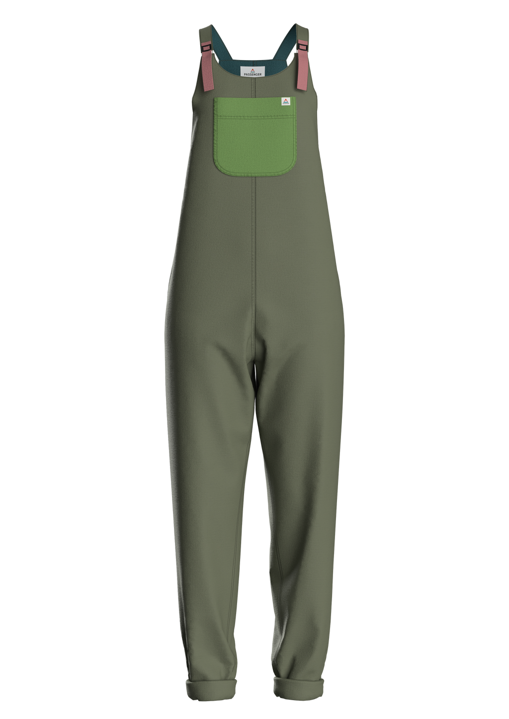 Ace Recycled Polar Fleece Dungarees - Dusty Olive