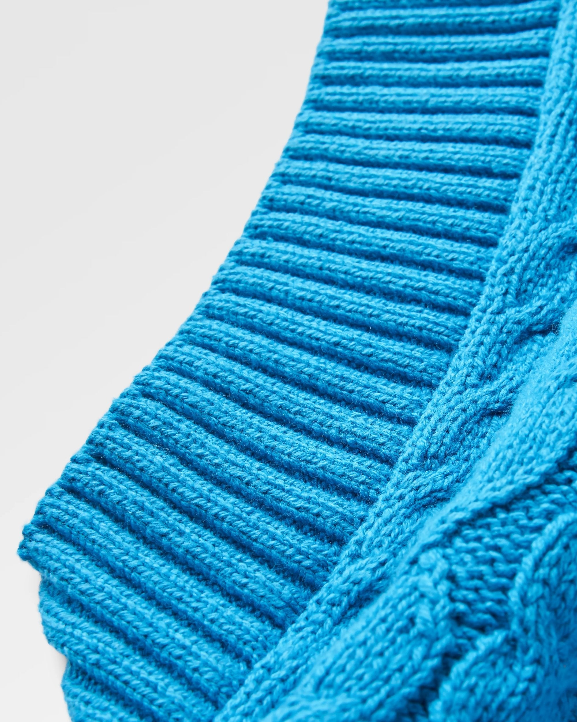 Homely Knitted Cardigan - Bluejay