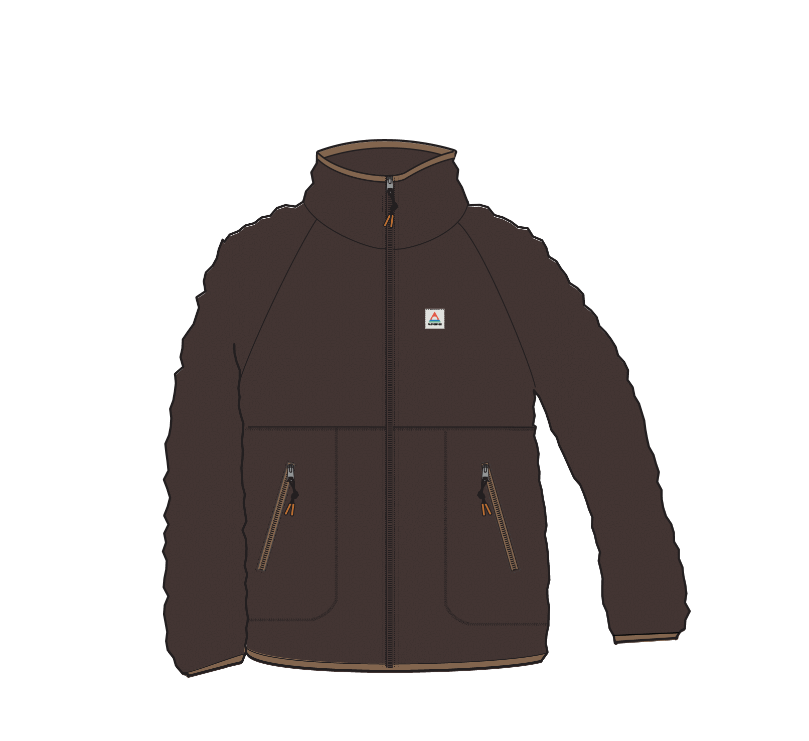 Fairbanks Full Zip Recycled Sherpa Fleece - Espresso
