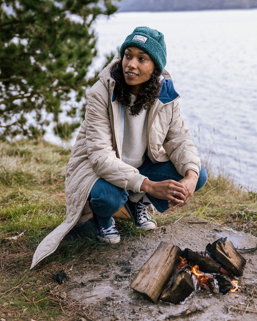 Flora Long Recycled Insulated Parka - White Pepper