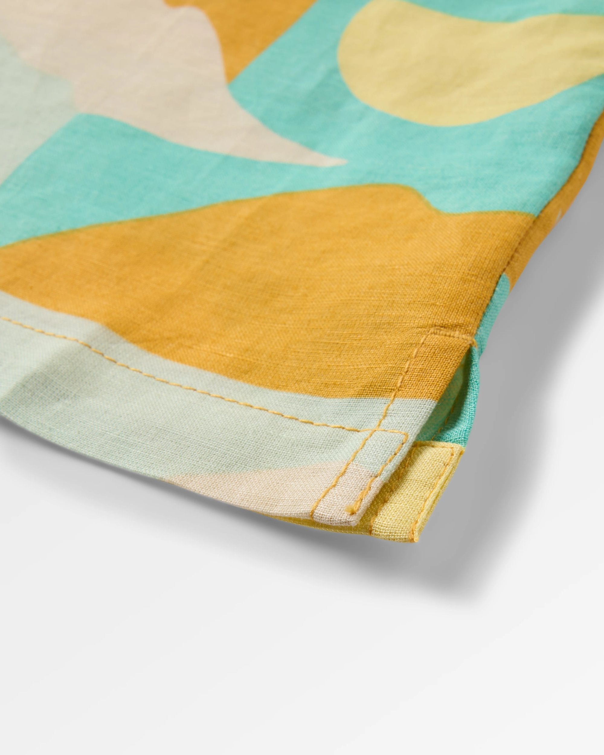 Arden Linen Short Sleeve Shirt - Vista Patchwork Yellow