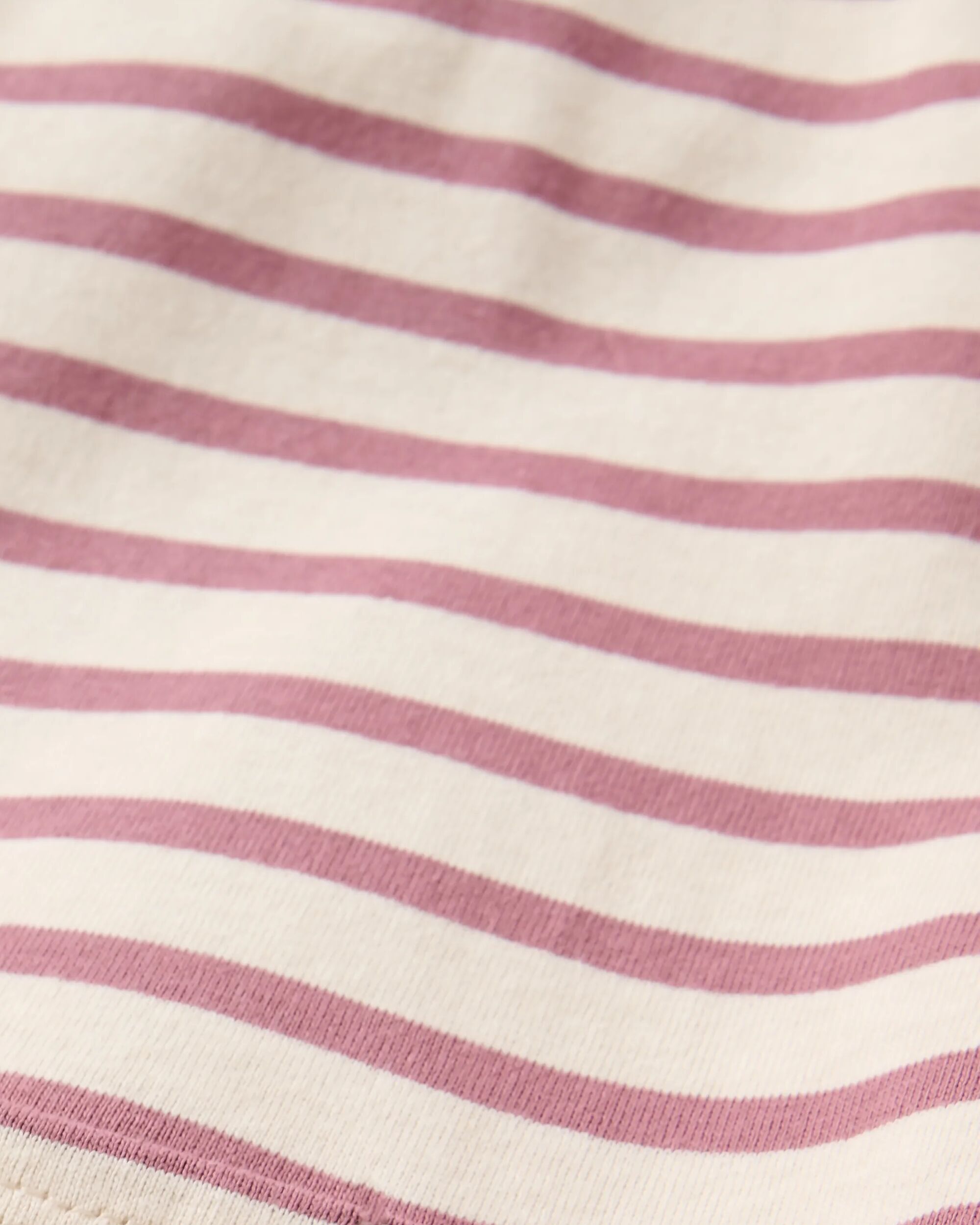 Zen Recycled Cotton Relaxed Fit T-Shirt - Mauve Dusk Stripe