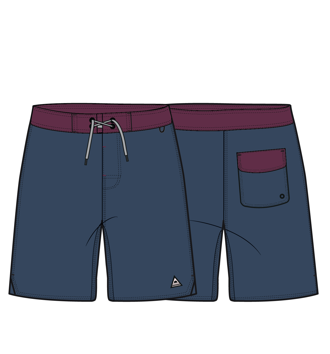 Cruiser NetPlus® Recycled 19" Boardshort - Dark Denim