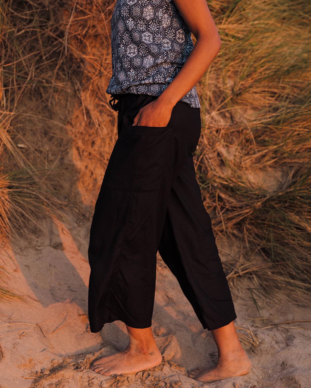 Hazel Woven Trouser - Black