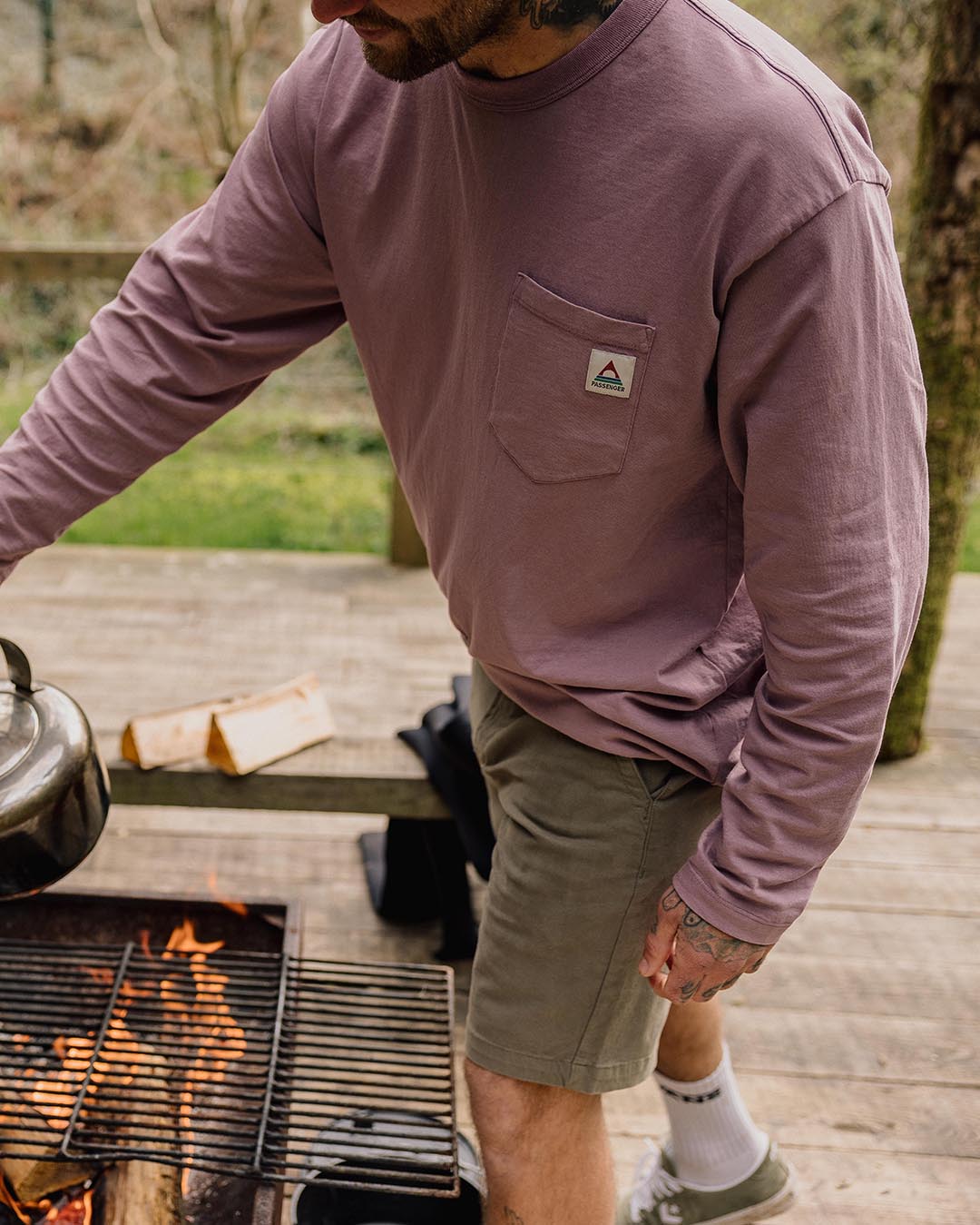 Heritage Organic Relaxed Fit LS T-Shirt - Grape