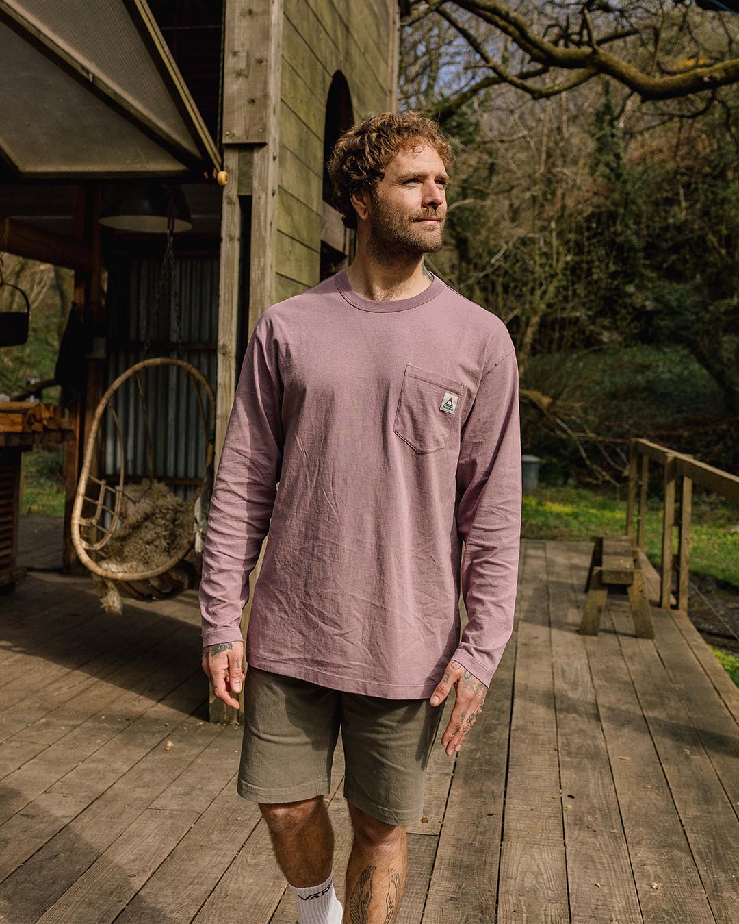 Heritage Organic Relaxed Fit LS T-Shirt - Grape