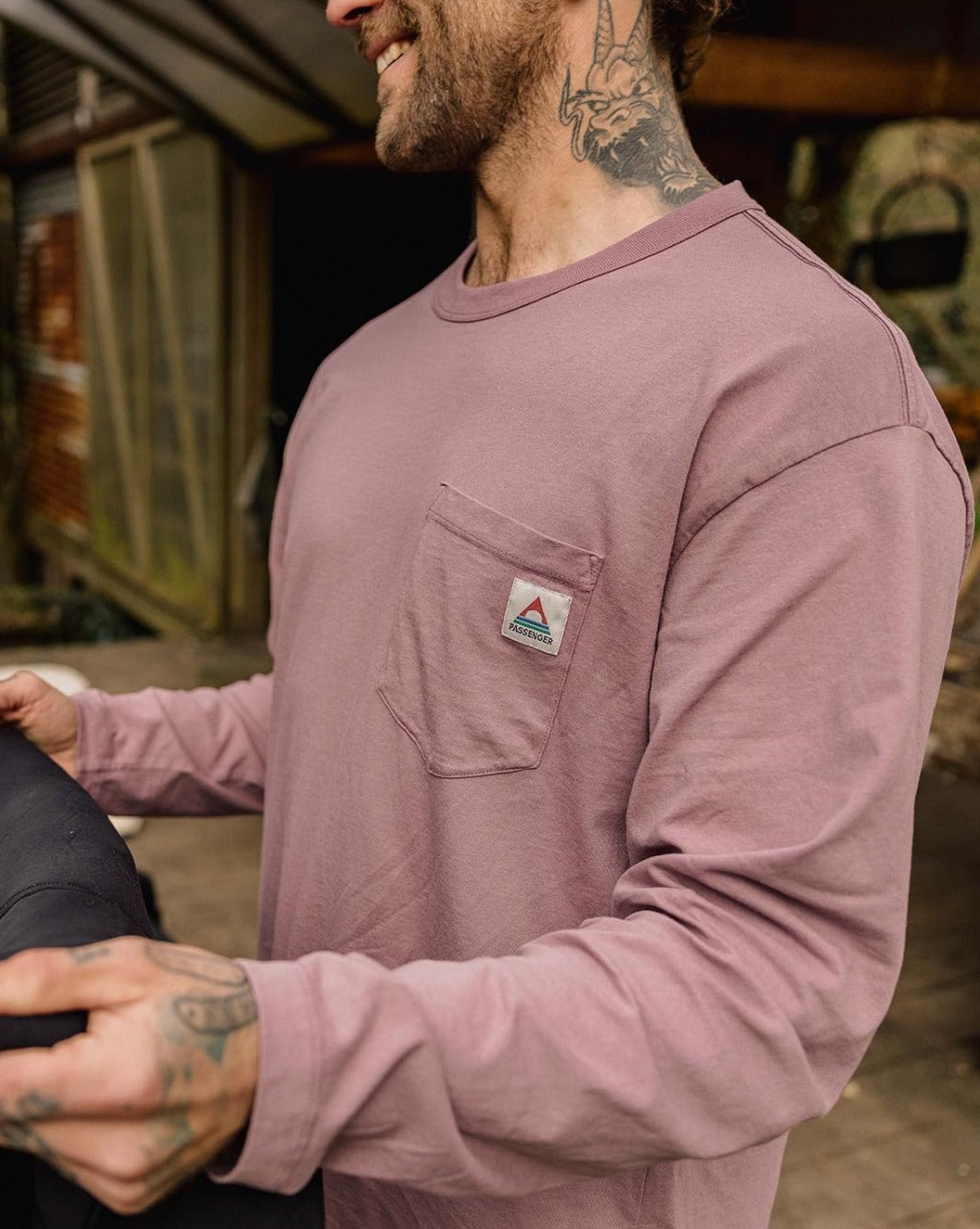 Heritage Organic Relaxed Fit LS T-Shirt - Grape