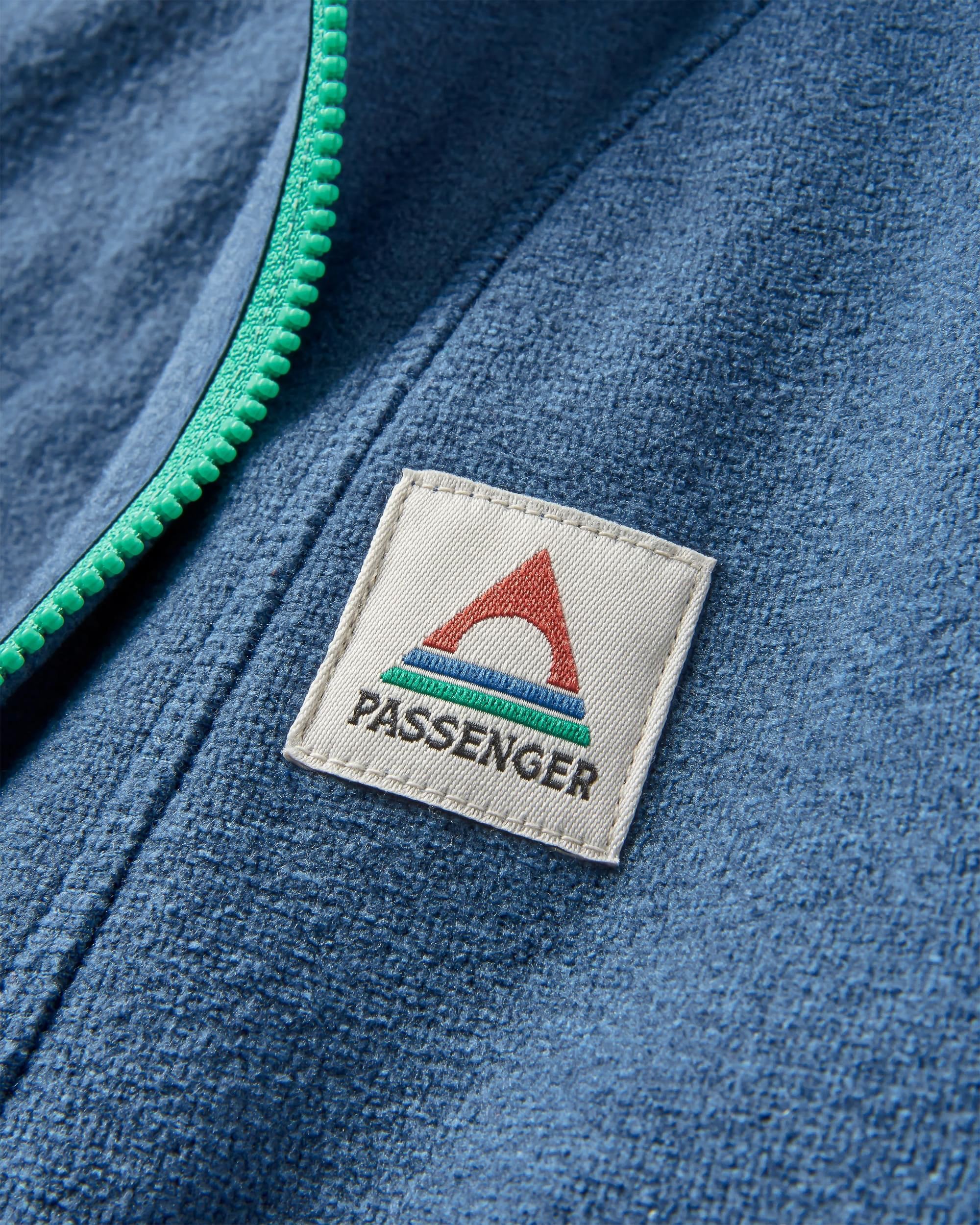Crest Recycled Polartec® Fleece Hoodie - Dark Denim Marl