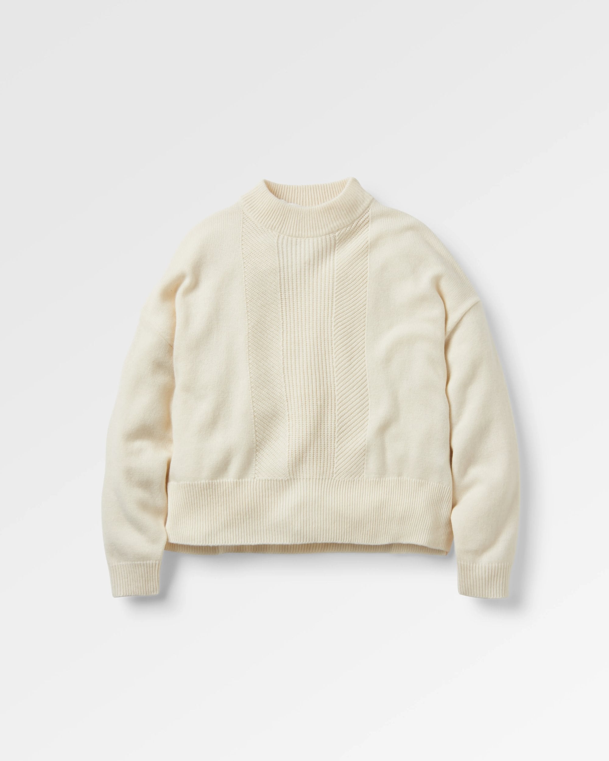 Hideout Oversized Recycled Knitted Jumper - Off White