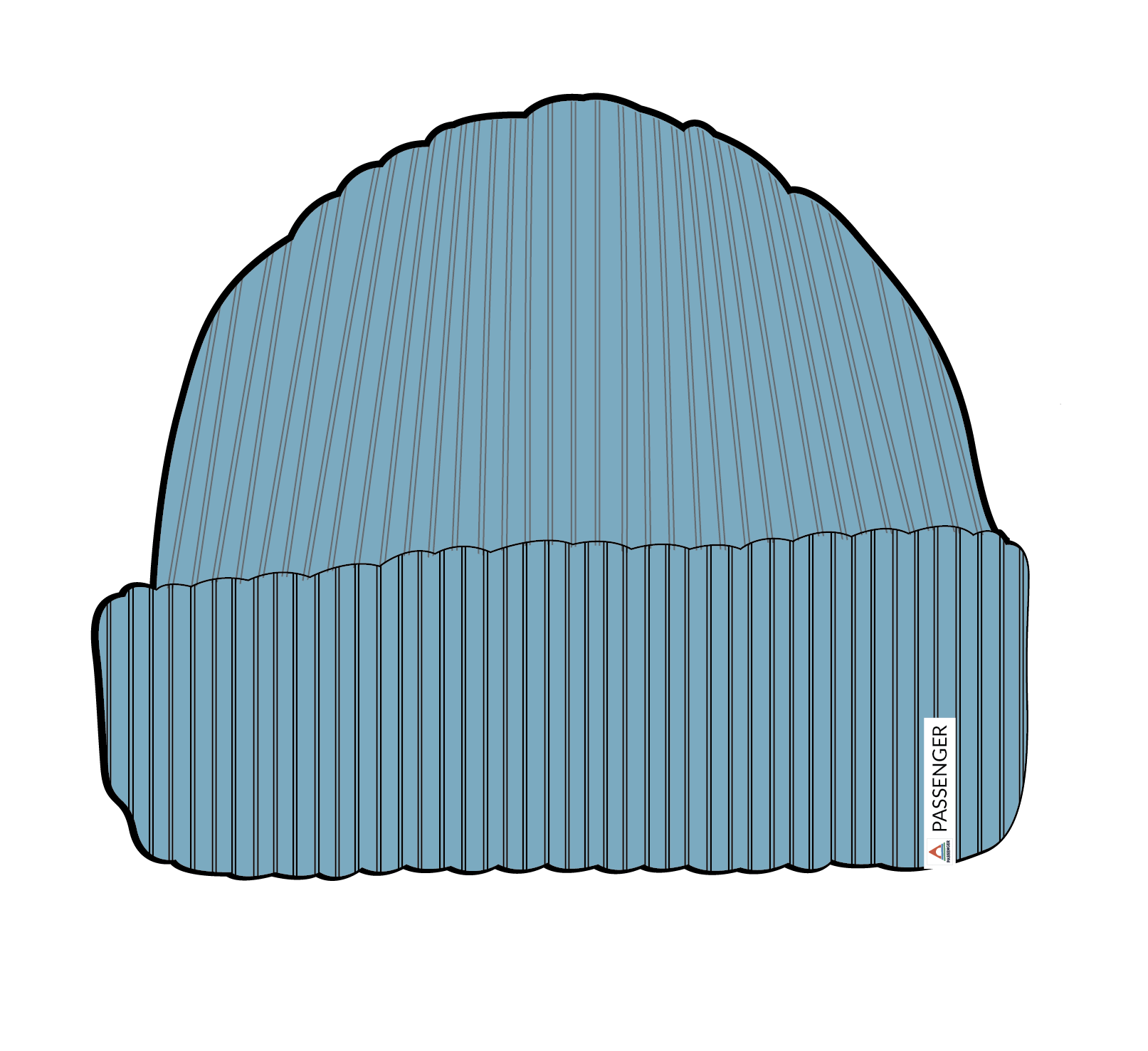 Compass Recycled Beanie - Retro Blue