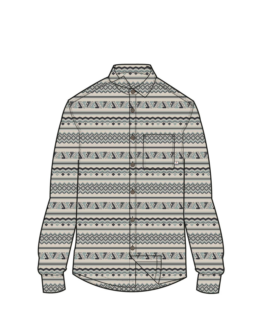Amboro Organic Cotton Shirt - Mono Geo Birch