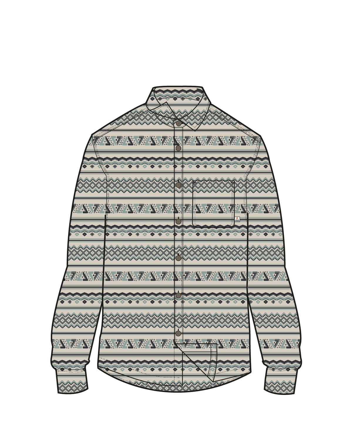 Amboro Organic Cotton Shirt - Mono Geo Birch