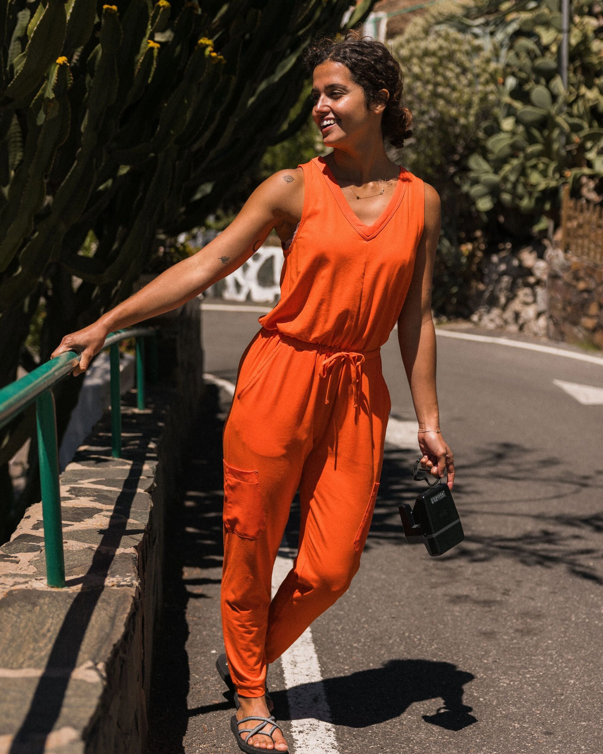 Aria Jumpsuit - Ember Orange