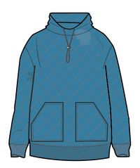 Clementine Recycled Quilted High Neck - Bluejay