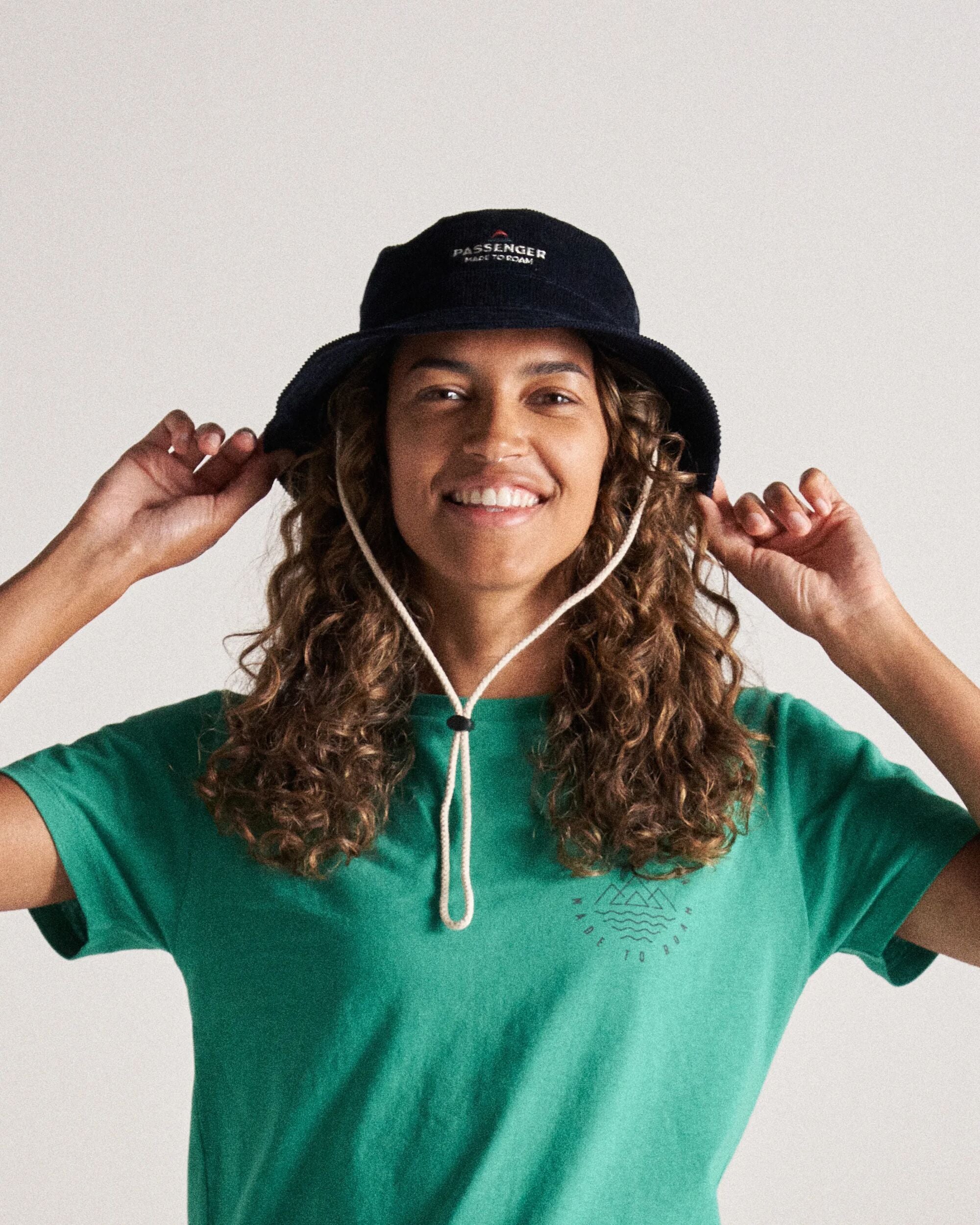 Forest Recycled Cord Bucket Hat - Deep Navy