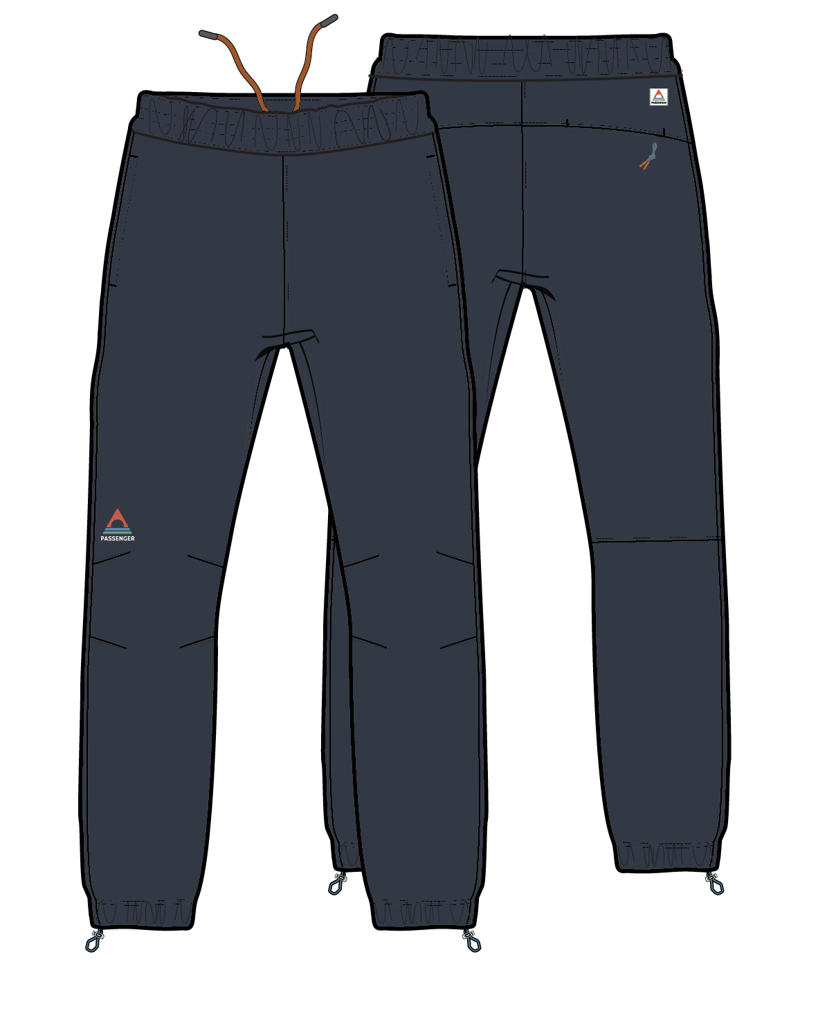 Gusto Recycled Windshell Trouser - Charcoal