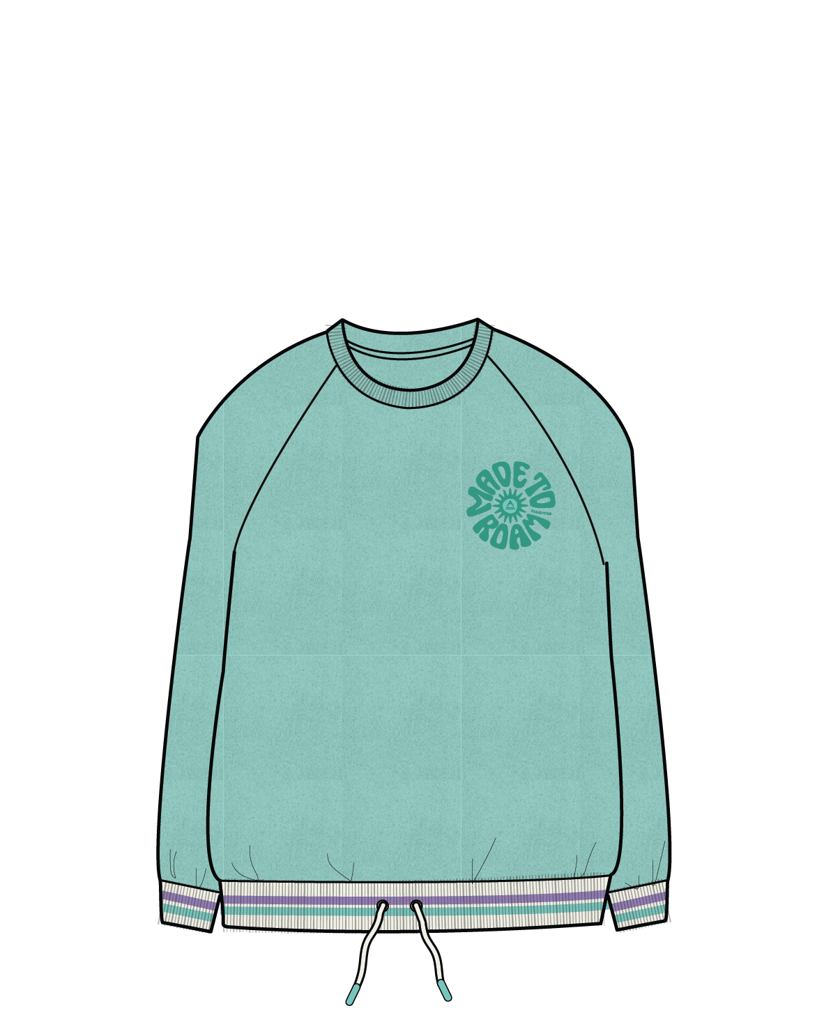 Fade Organic Cotton Sweatshirt - Aqua Marl