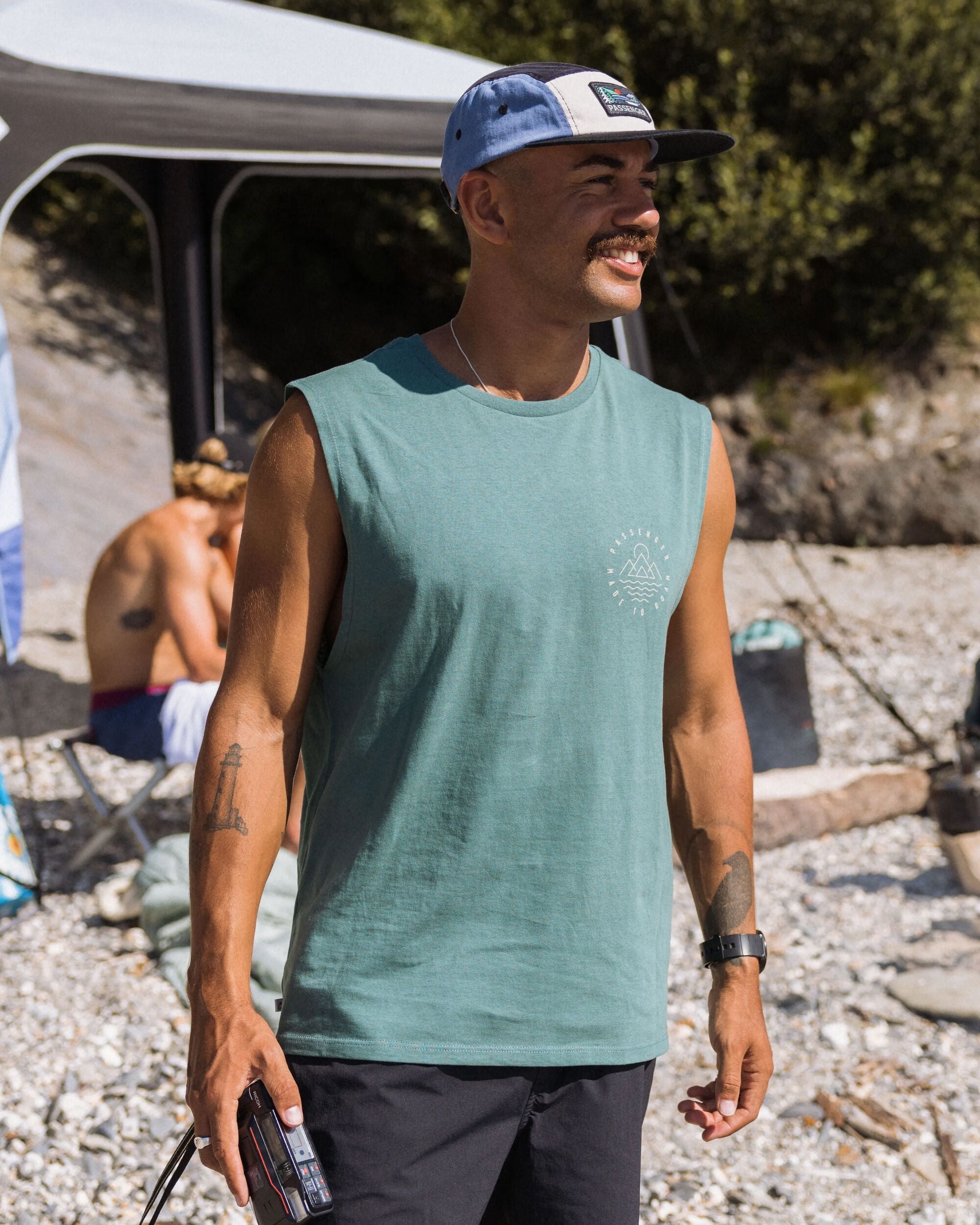 Escapism Recycled Cotton Vest - Deep Ocean