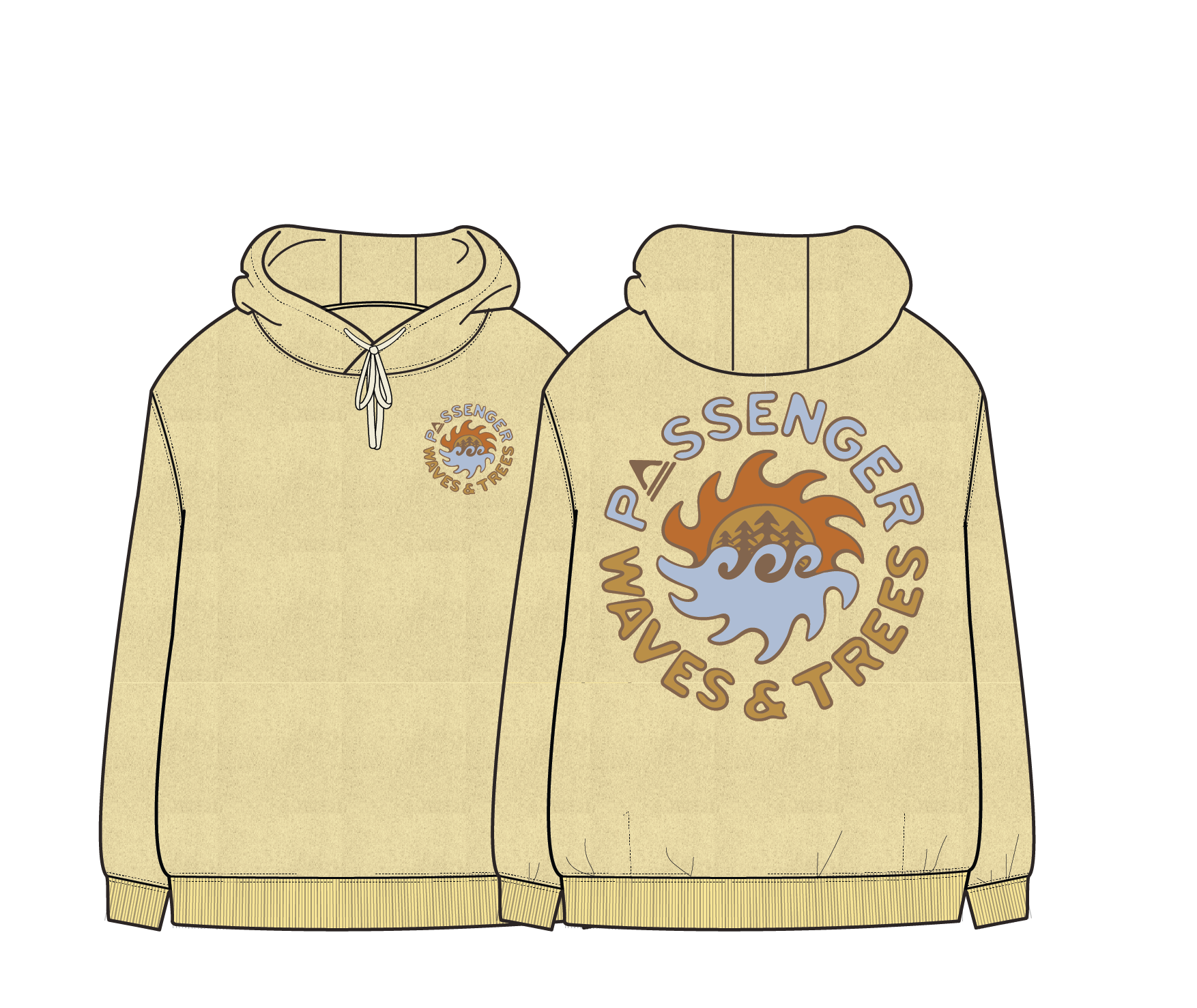 Dune Oversized Hoodie - Sunlight Marl