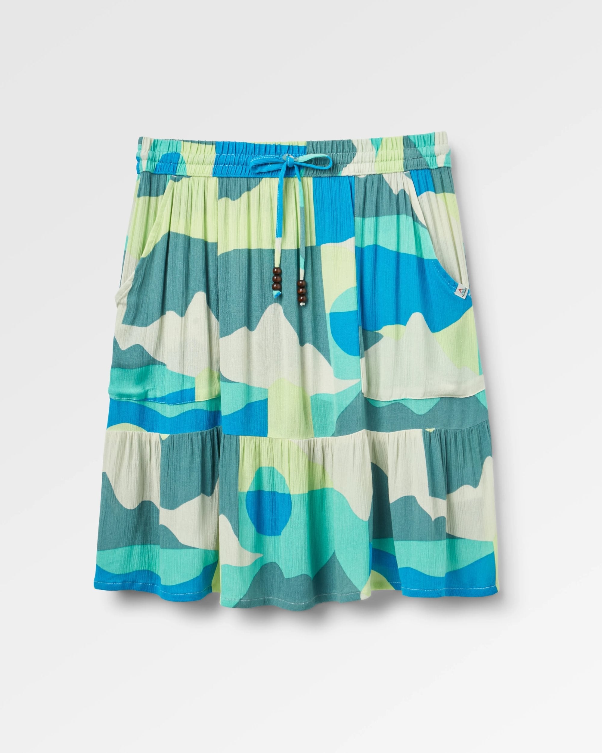 Dew EcoVero Woven Skirt - Vista Patchwork Aqua
