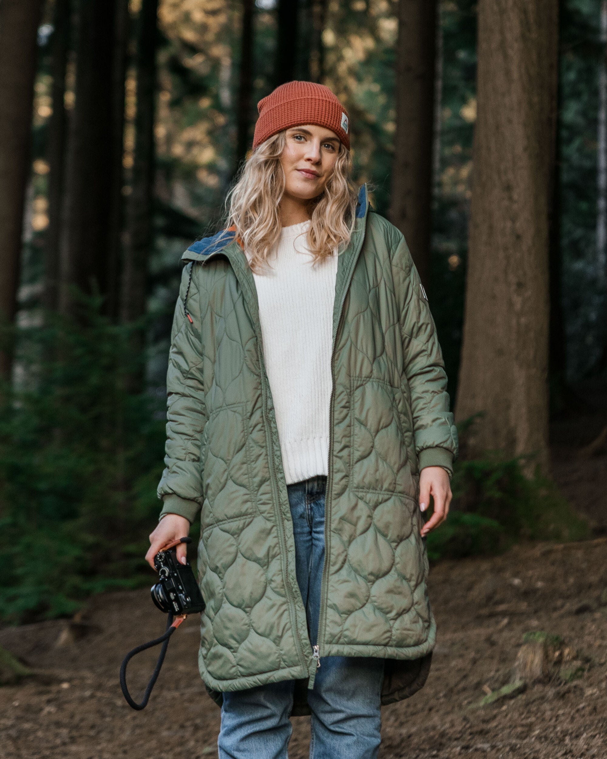 Flora Long Recycled Insulated Parka - Dusty Olive