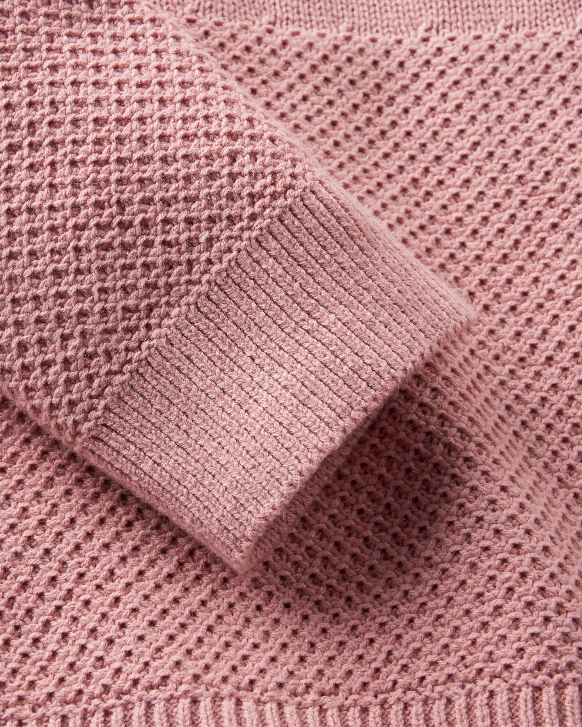 Cove Organic Cotton Knitted Jumper - Pink Haze