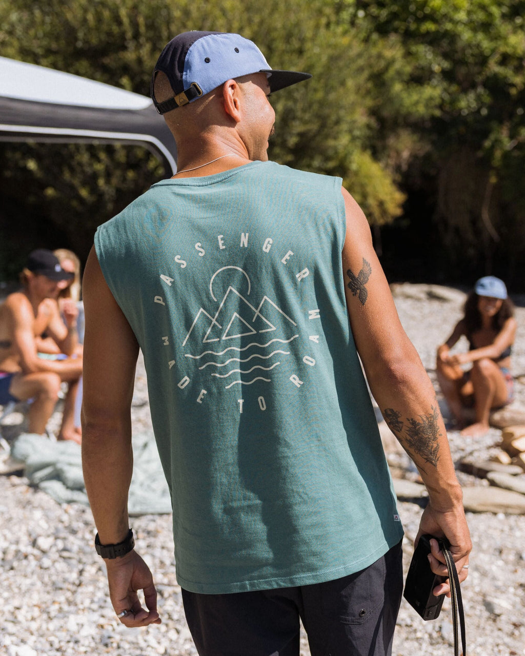 Escapism Recycled Cotton Vest - Deep Ocean
