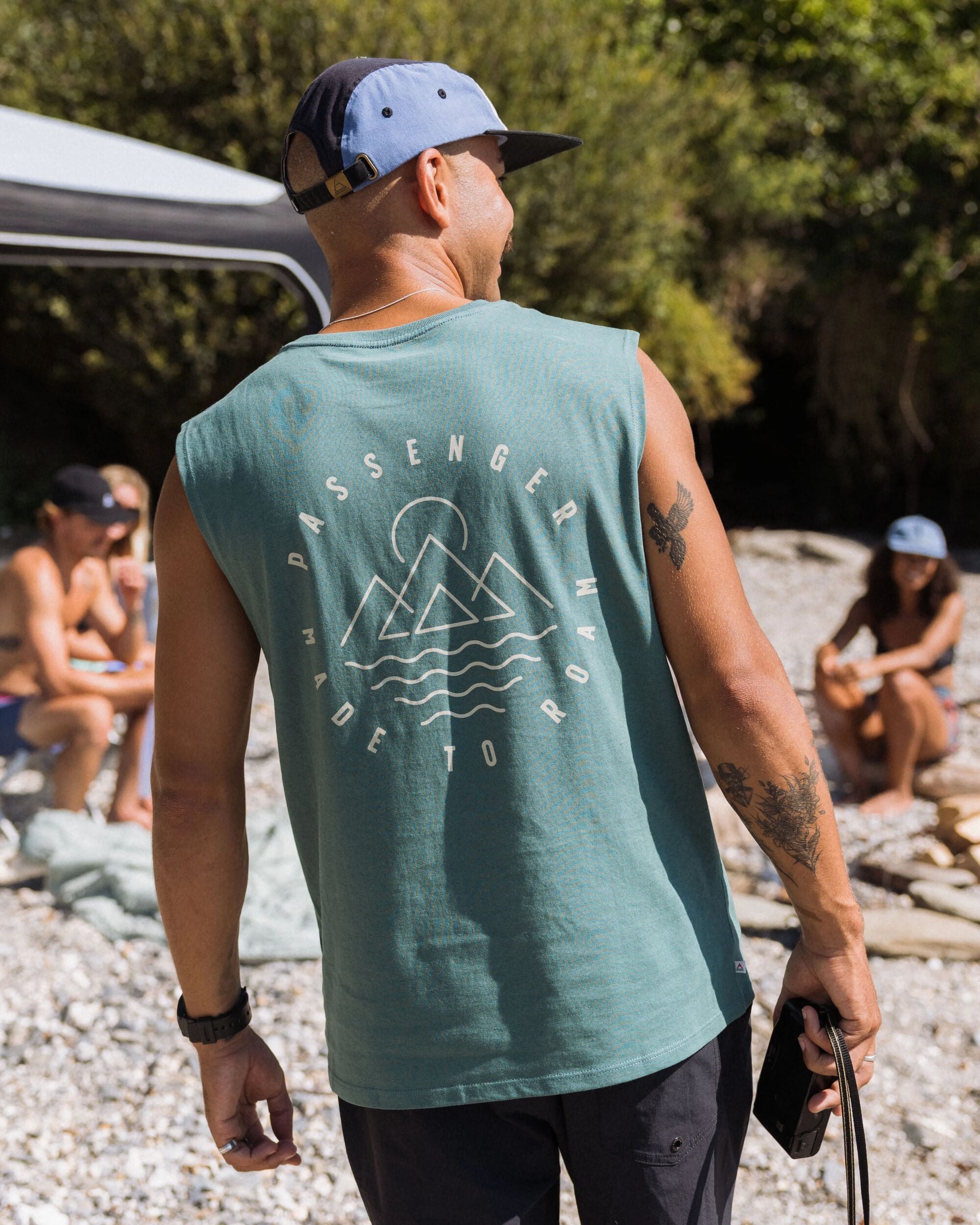 Escapism Recycled Cotton Vest - Deep Ocean