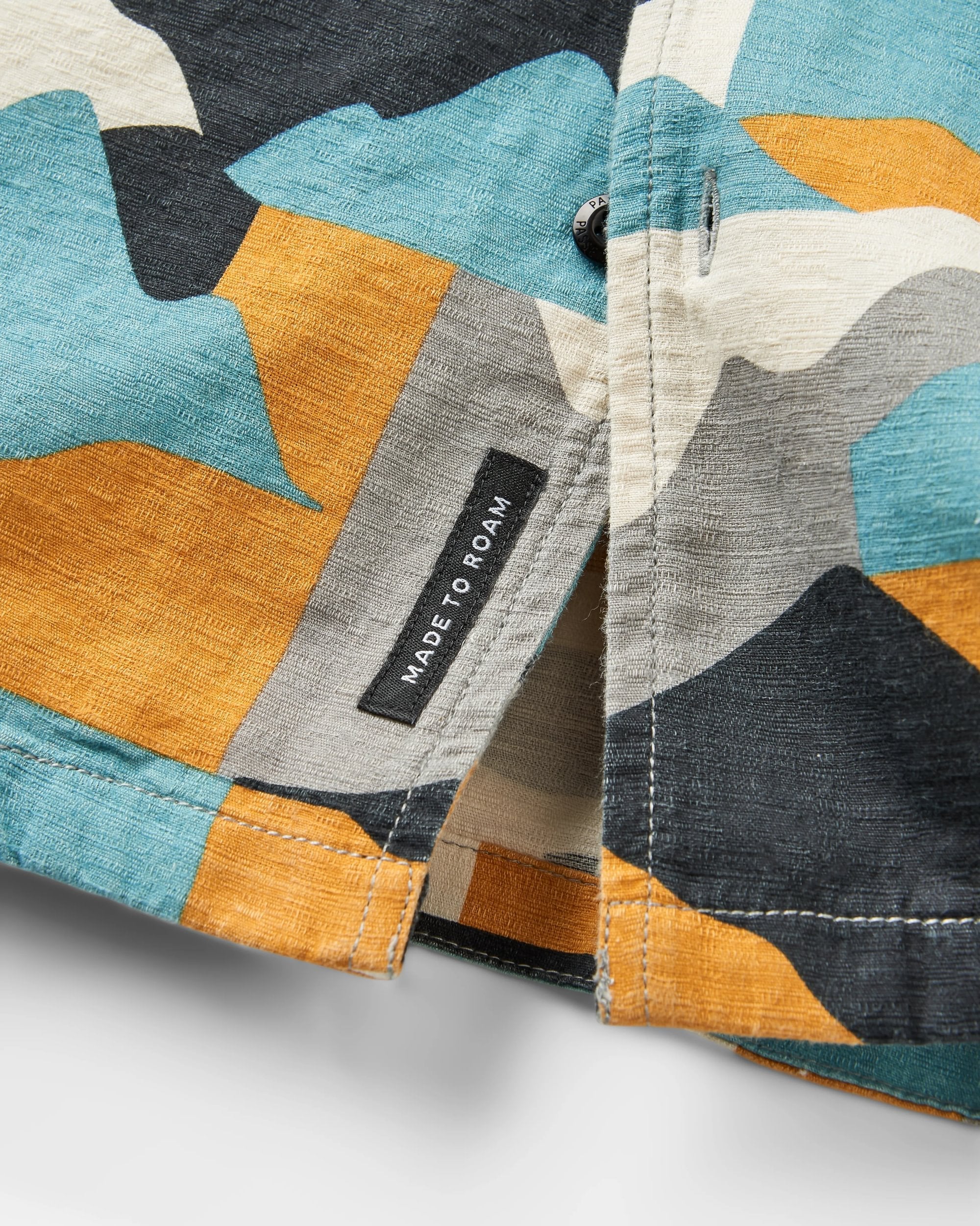 Cove Organic Cotton Textured Shirt - Vista Patchwork Arctic