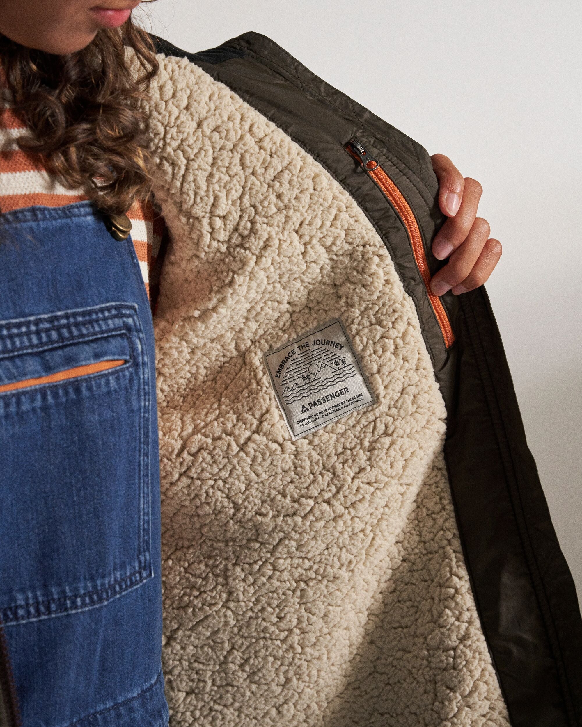 Flora Recycled Sherpa Lined Parka - Coffee